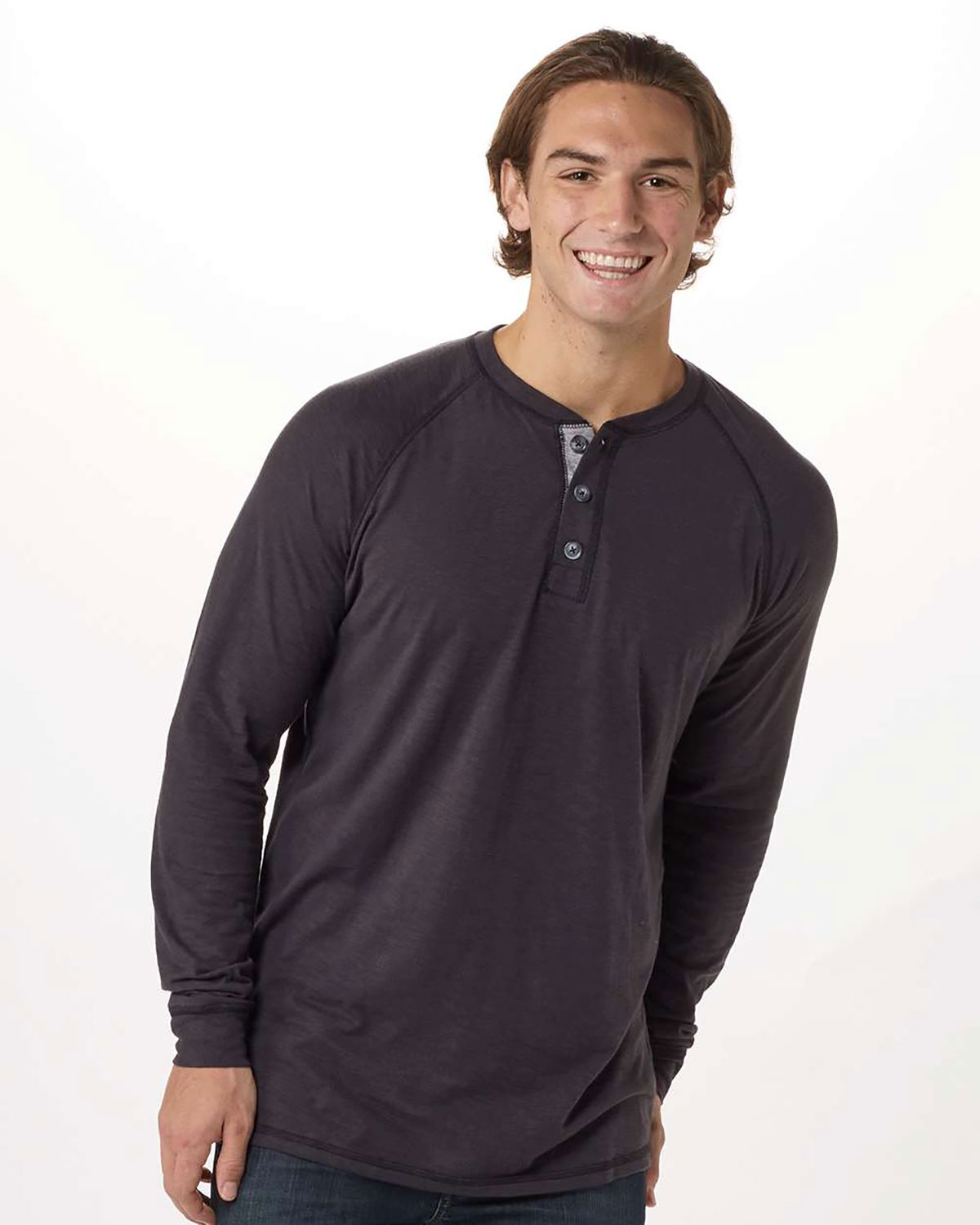 Boxercraft BM3101 Unisex Henley Long Sleeve T-Shirt