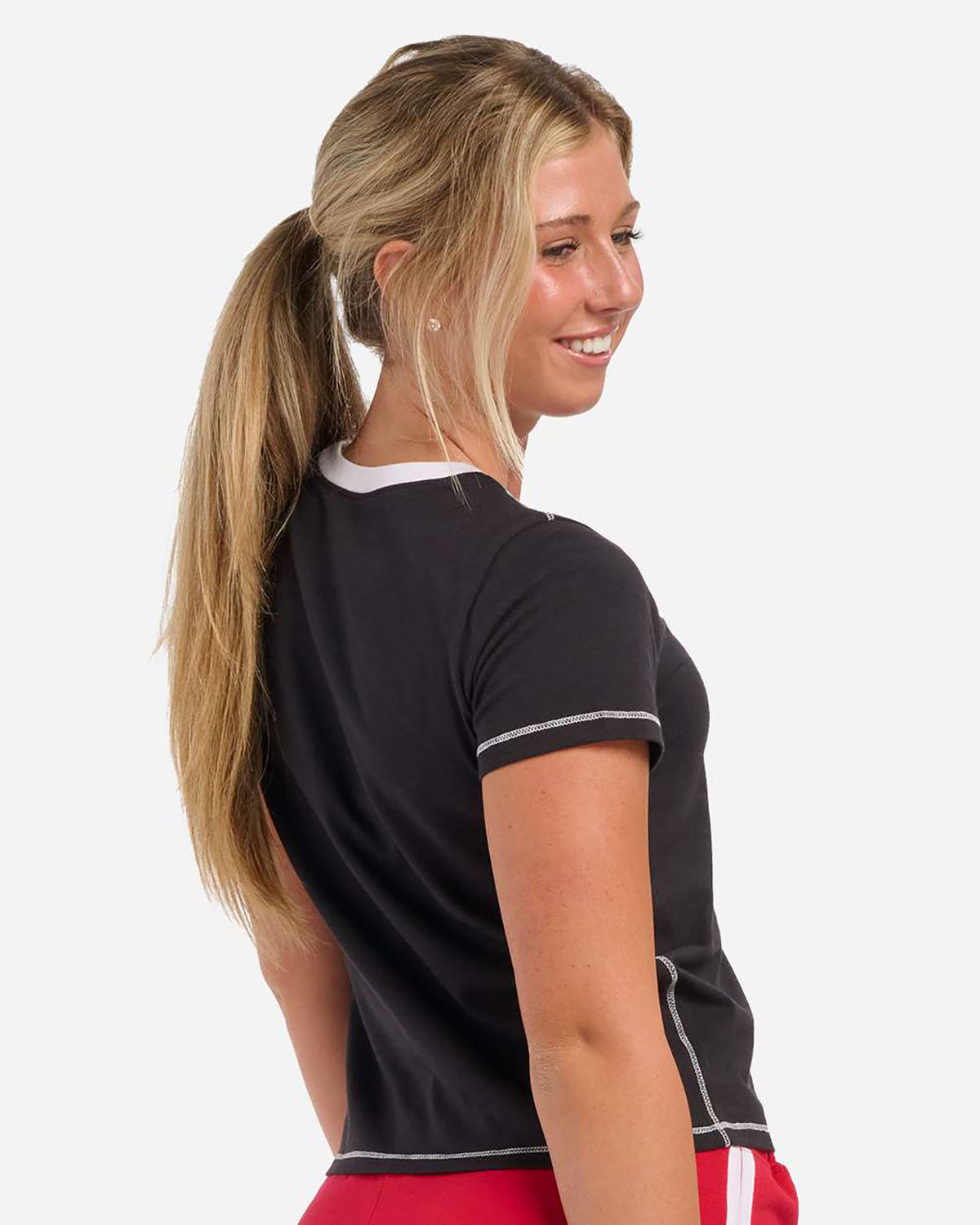 Boxercraft BW2106 Women's Contrast Stitch Baby Tee view 2