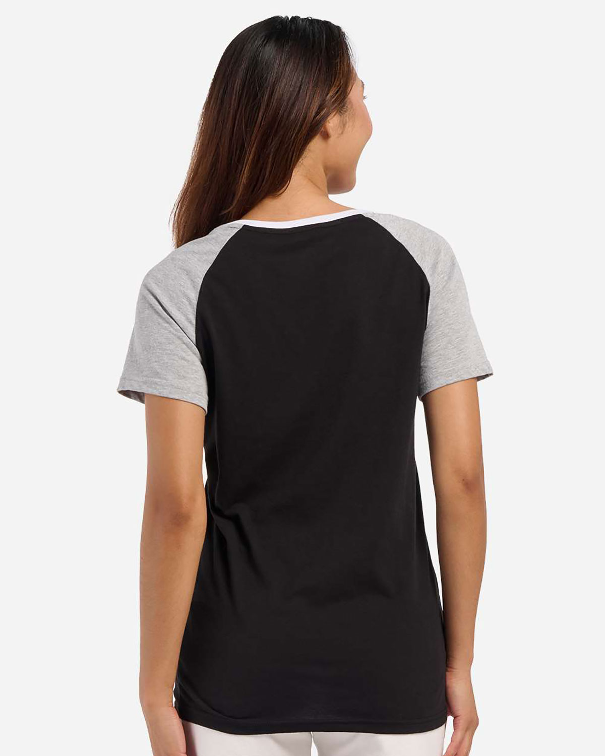Boxercraft BW2204 Women's Colorblocked V-Neck T-Shirt view 2