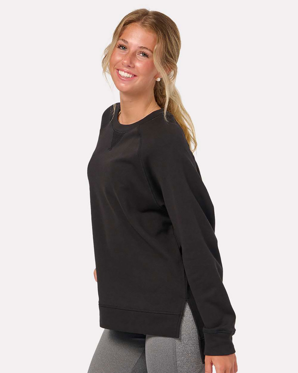 Boxercraft BW3101 Women's Harlow French Terry Crewneck Sweatshirt view 3