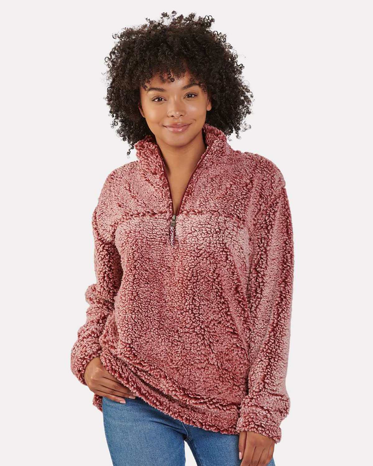 Boxercraft Q10 Unisex Sherpa Fleece Quarter-Zip Pullover