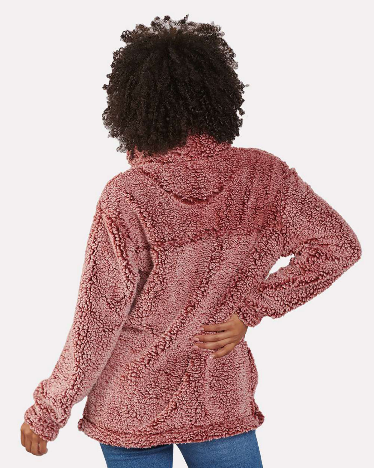 Boxercraft Q10 Unisex Sherpa Fleece Quarter-Zip Pullover view 2