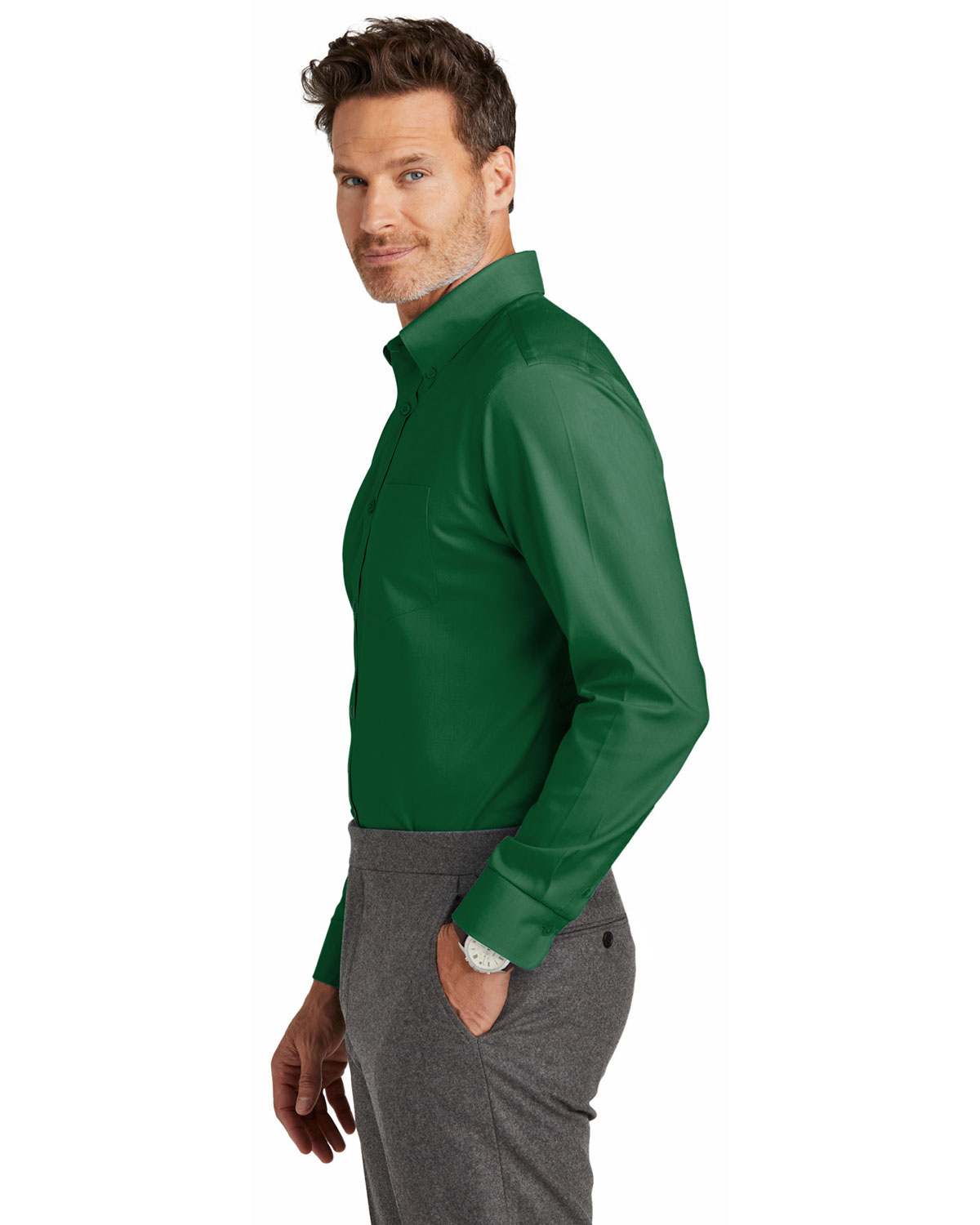 Brooks Brothers BB18002 Wrinkle-Free Stretch Nailhead Shirt view 3