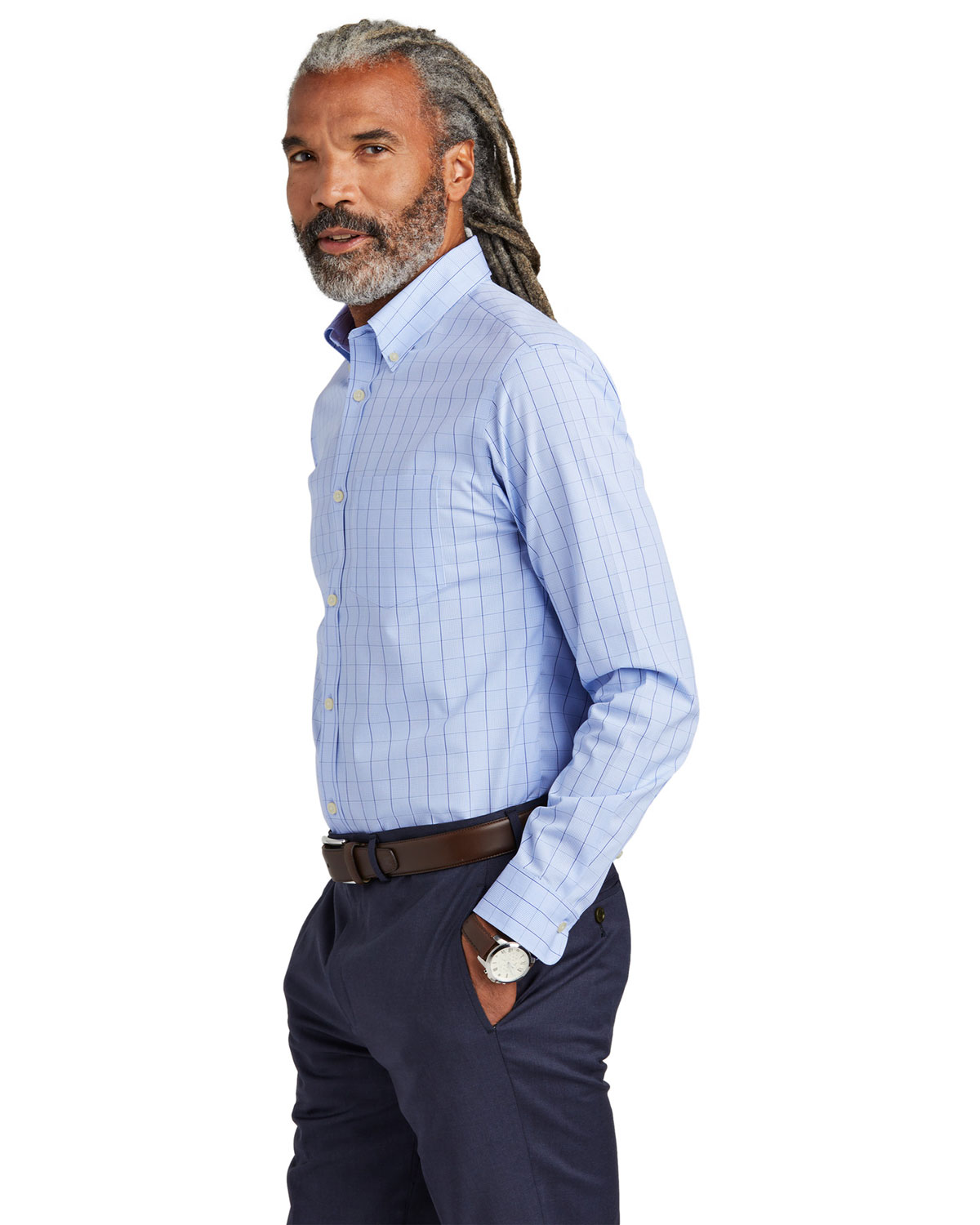 Brooks Brothers BB18008 Wrinkle-Free Stretch Patterned Shirt view 3