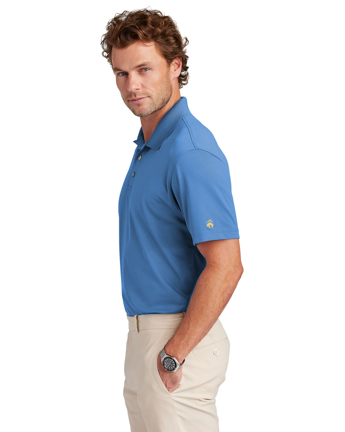 Brooks Brothers BB18220 Mesh Pique Performance Polo view 3
