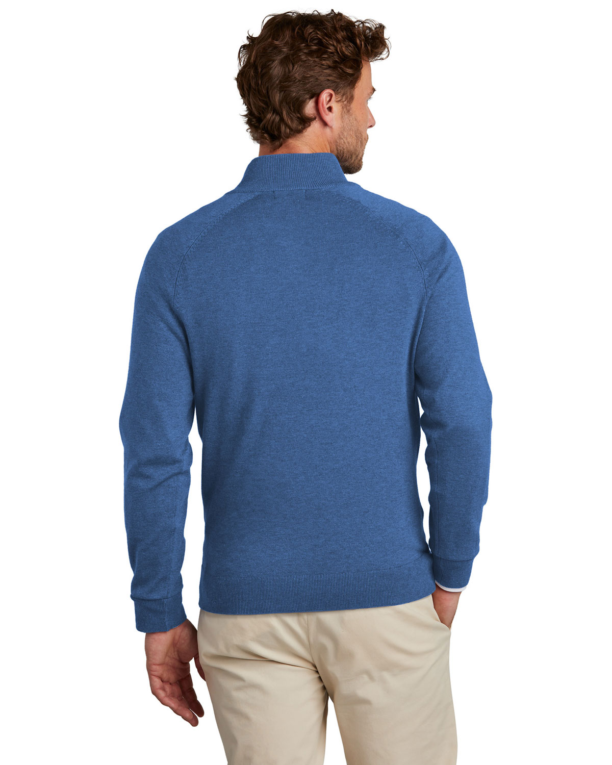Brooks Brothers BB18402 Cotton Stretch 1/4-Zip Sweater view 2