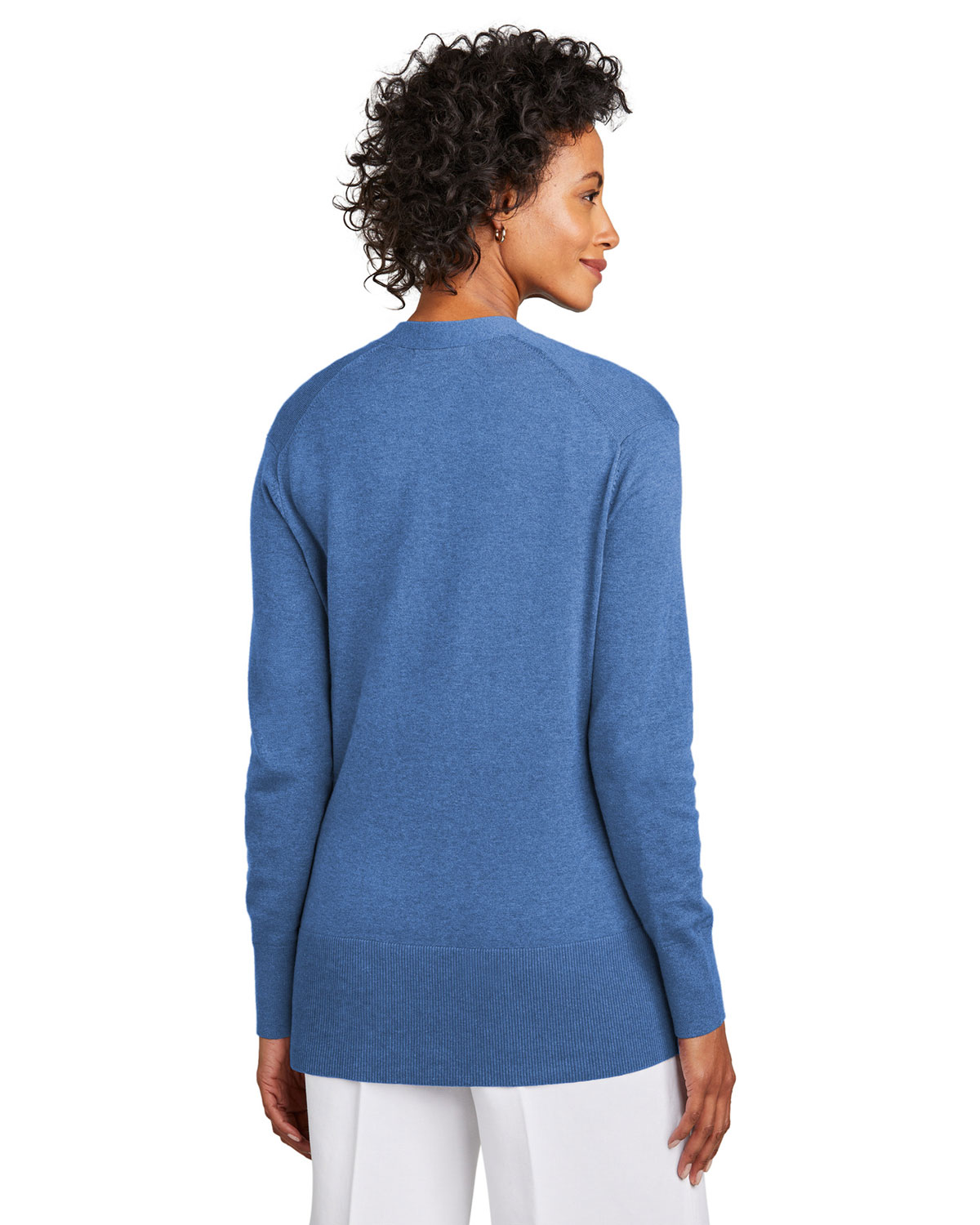 Brooks Brothers BB18403 Women's Cotton Stretch Long Cardigan Sweater view 2