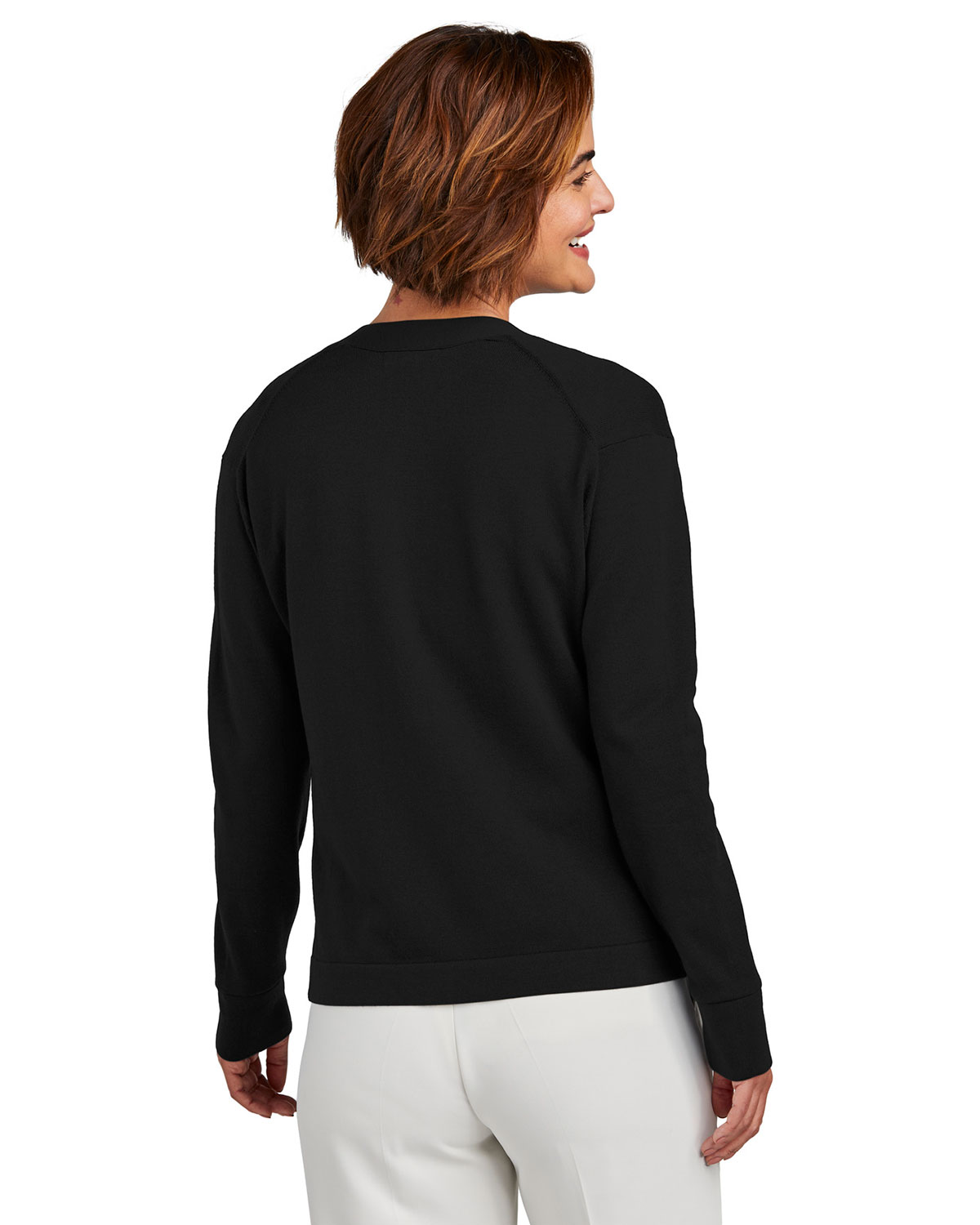 Brooks Brothers BB18405 Women's Cotton Stretch Cardigan Sweater view 2