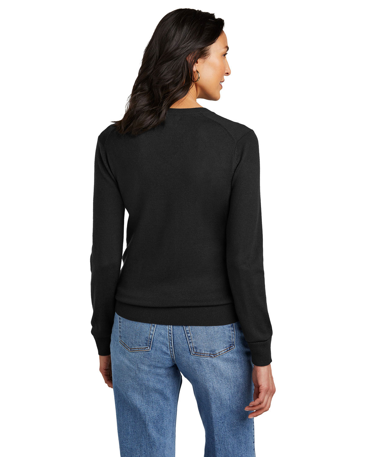 Brooks Brothers BB18411 Women's Washable Merino V-Neck Sweater view 2