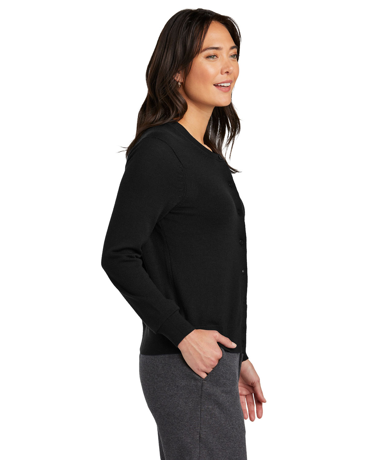 Brooks Brothers BB18413 Women's Washable Merino Cardigan Sweater view 3