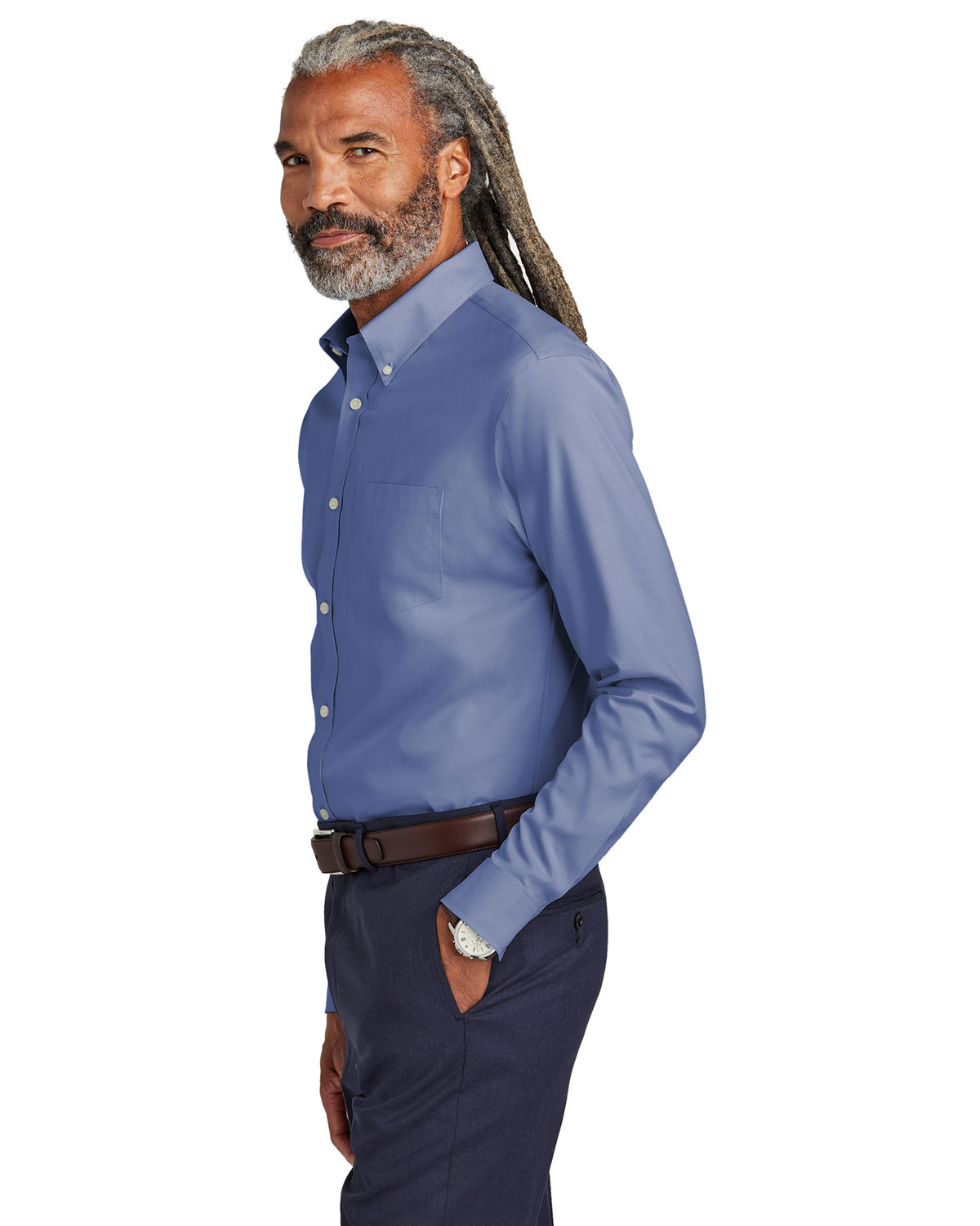 Brooks Brothers TBB18000 Tall Wrinkle-Free Stretch Pinpoint Shirt view 3