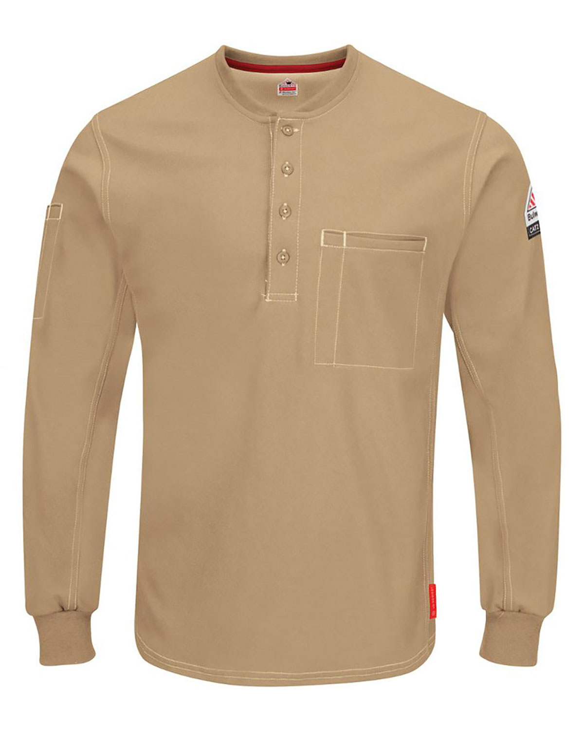 Bulwark QT40L Men iQ Series® Plus Long Sleeve Henley - Long Sizes