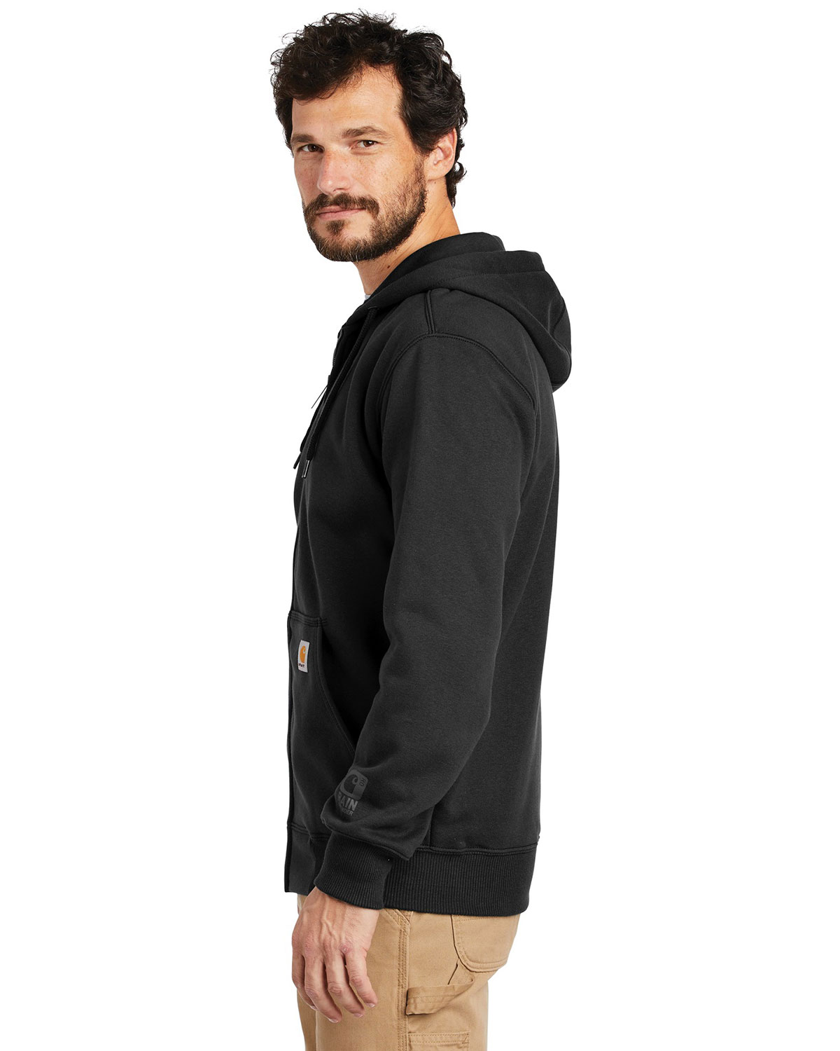 Carhartt CT100614 Rain Defender Paxton Heavyweight Hooded Zip-Front Sweatshirt view 3