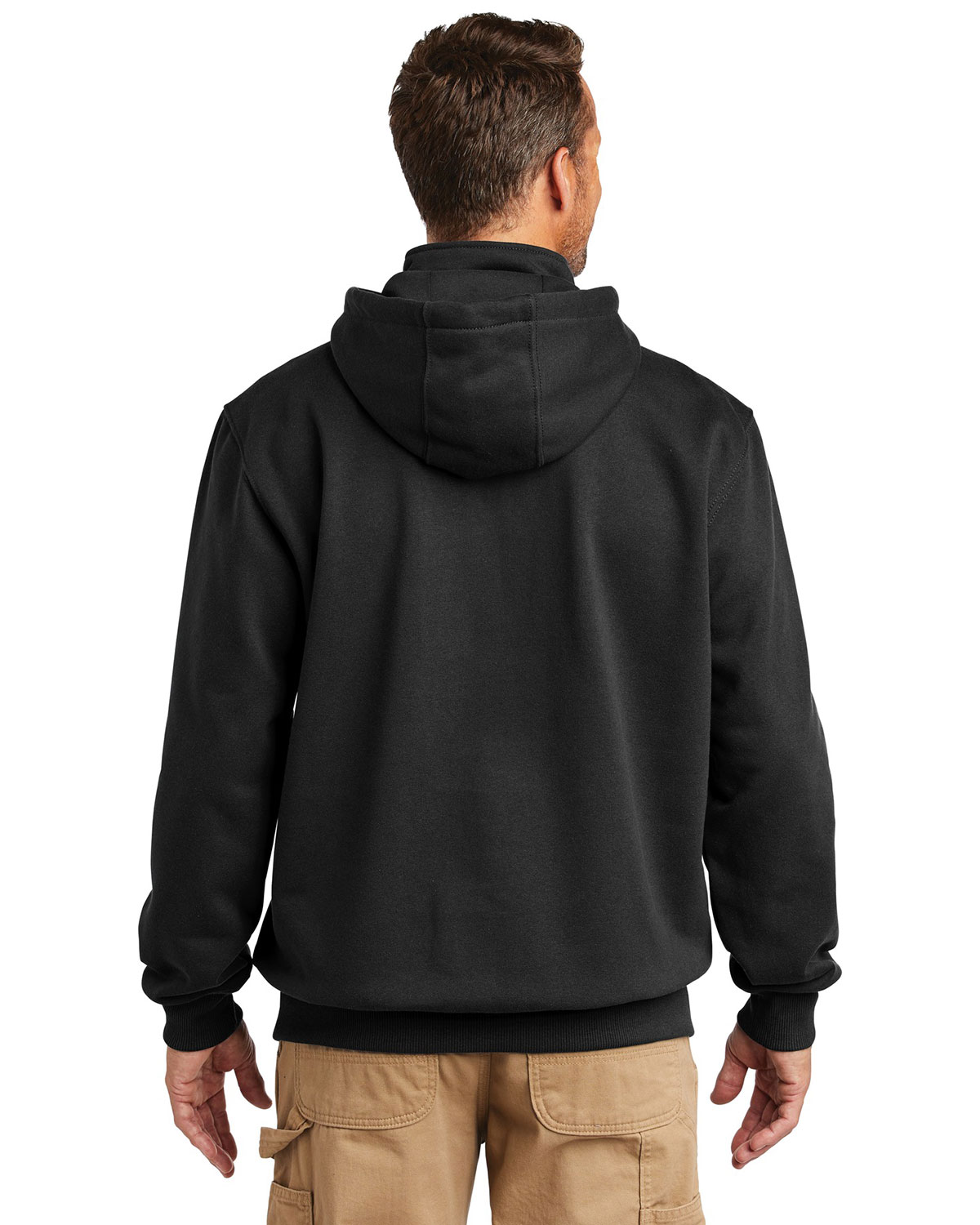 Carhartt CT100617 Rain Defender Paxton Heavyweight Hooded Zip Mock Sweatshirt view 2
