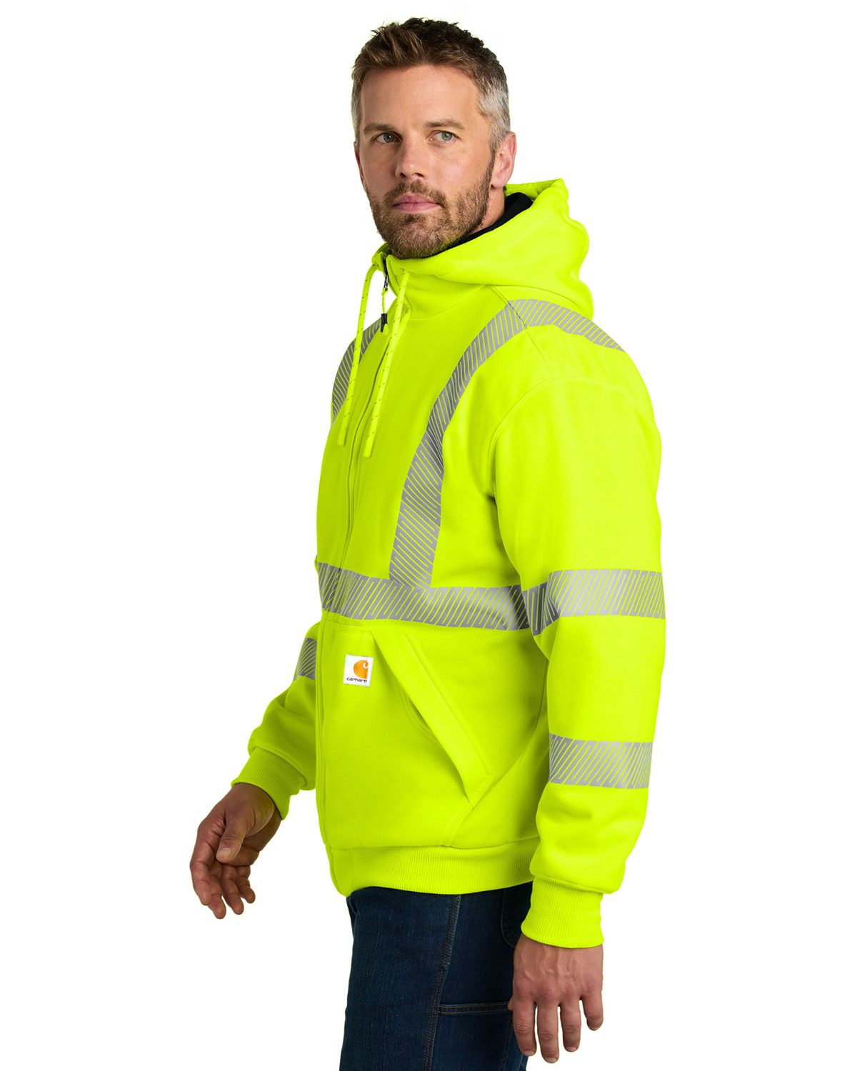 Carhartt CT104988 ANSI 107 Class 3 Lined Full-Zip Sweatshirt view 3