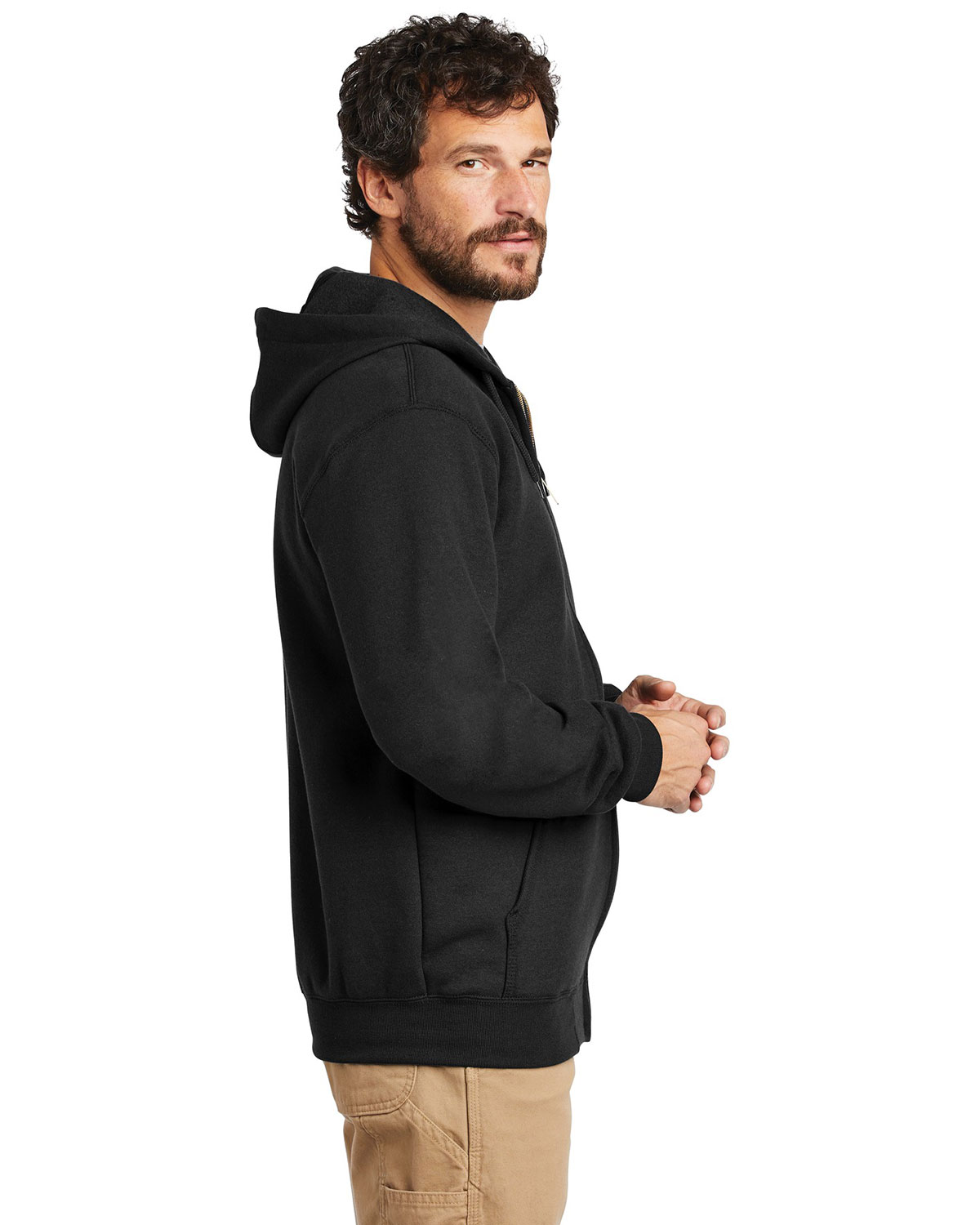 Carhartt CTK122 Midweight Hooded Zip-Front Sweatshirt view 3