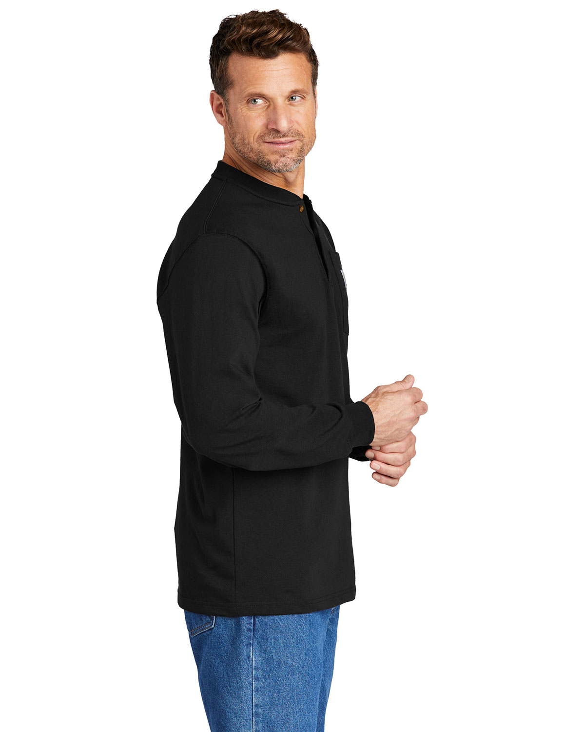 Carhartt CTK128 Long Sleeve Henley T-Shirt view 3