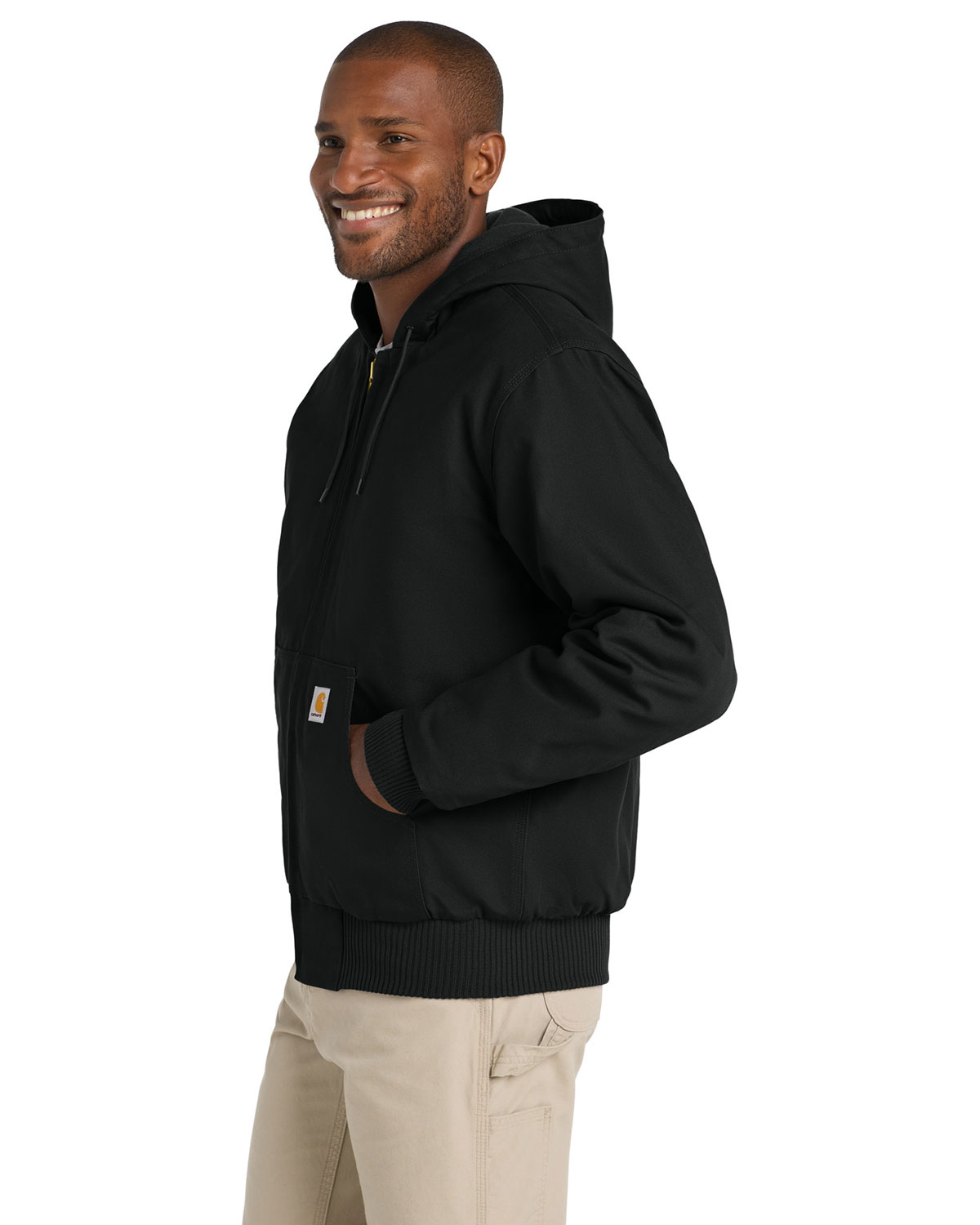Carhartt CTT106677 Tall Quilted-Flannel-Lined Duck Active Jac view 3