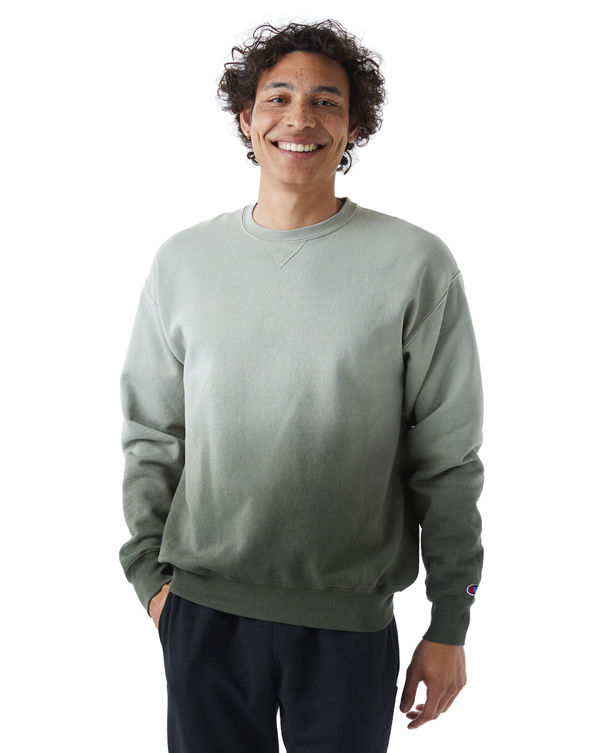 Champion CD400D Unisex Dip Dye Crewneck Sweatshirt