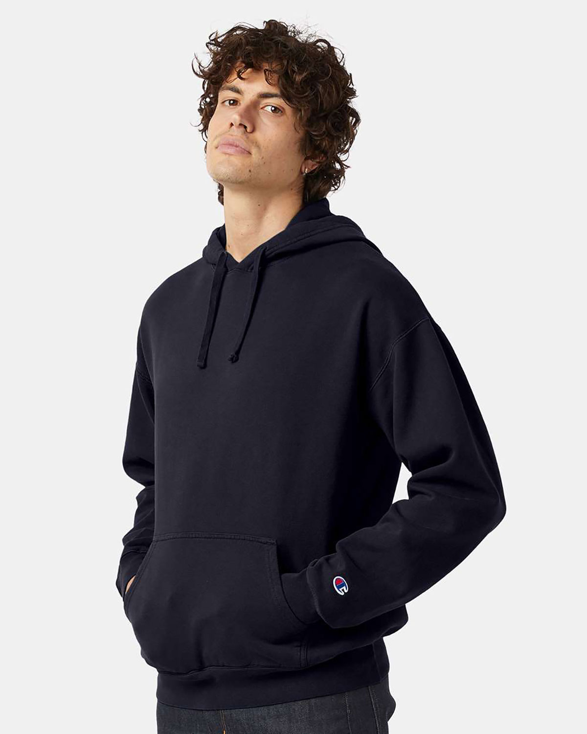 Champion CD450 Unisex Garment-Dyed Hooded Sweatshirt view 3