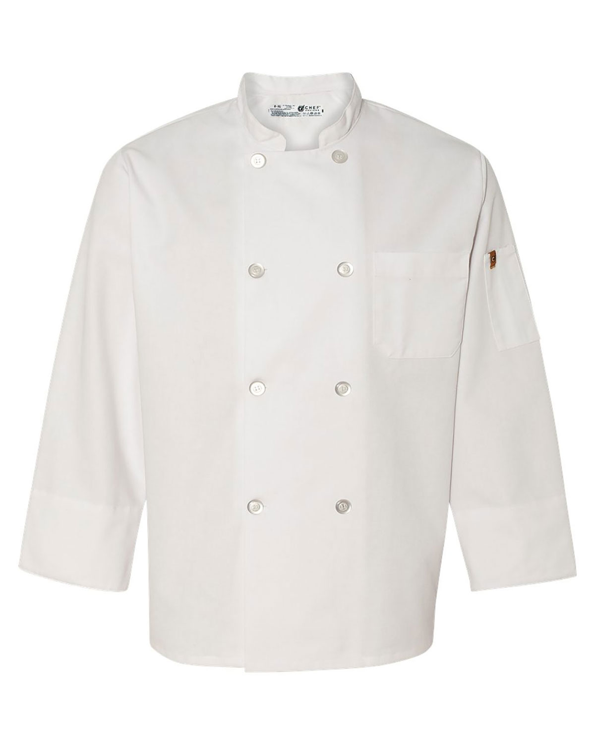 Chef Designs 0413 Eight Pearl Button Chef Coat with Thermometer Pocket