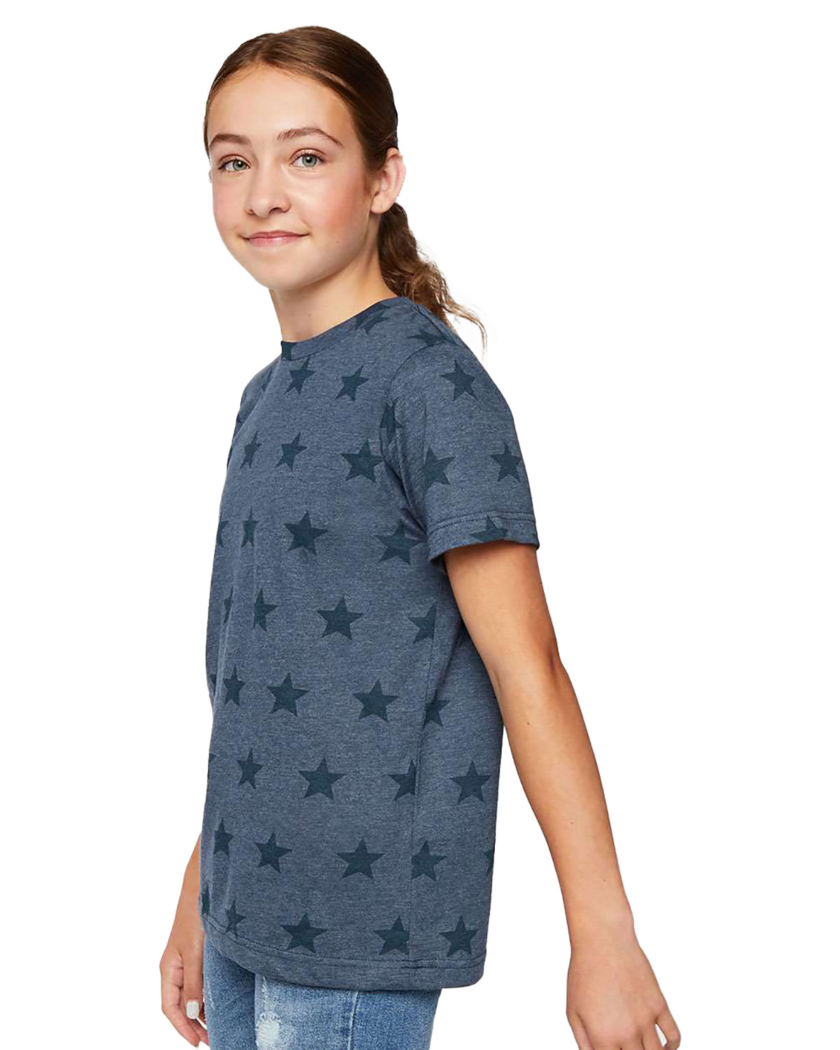 Code Five 2229 Youth Star Print Tee view 3