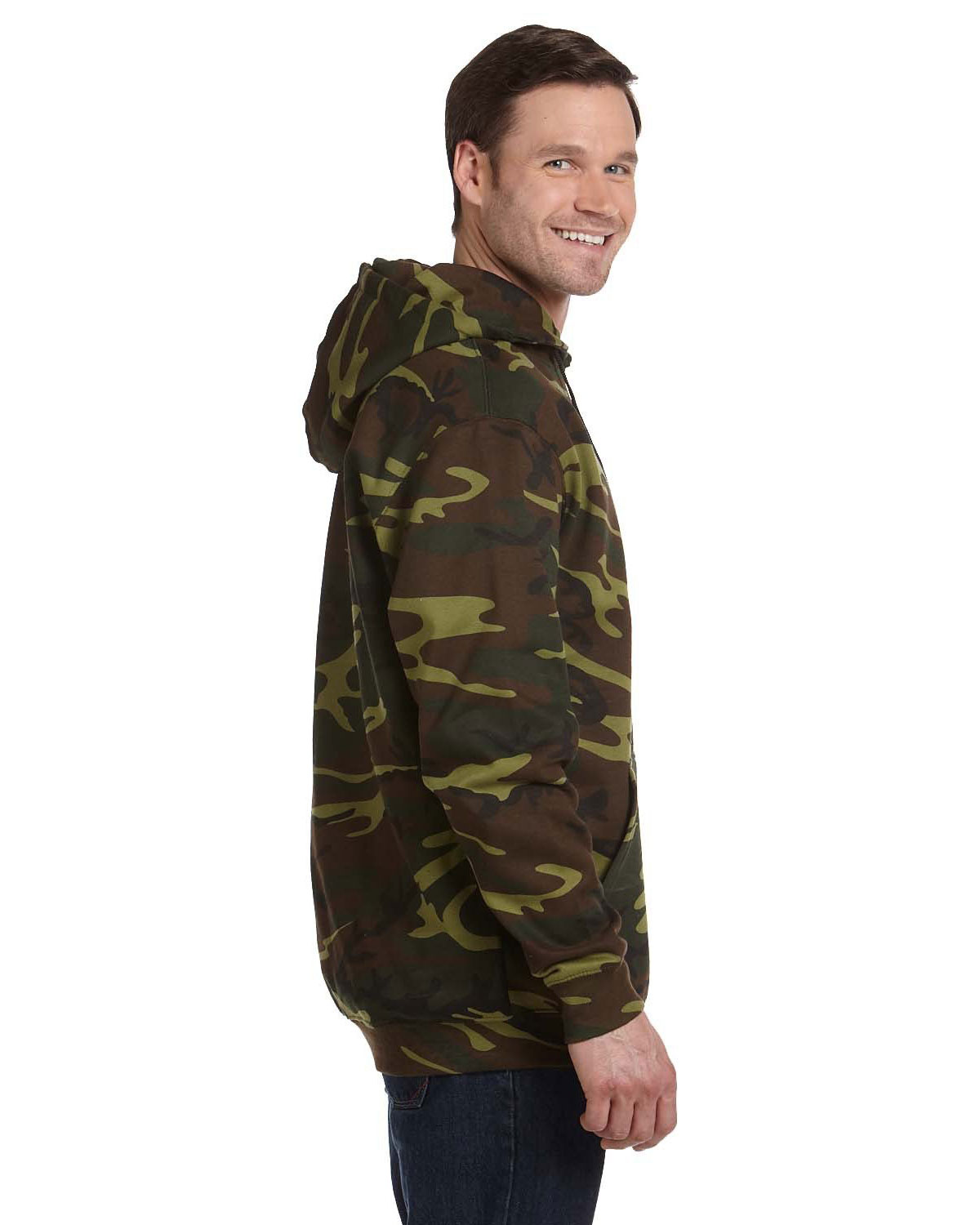 Code Five 3969 Unisex Camo Fleece Hoodie Sweatshirt view 3