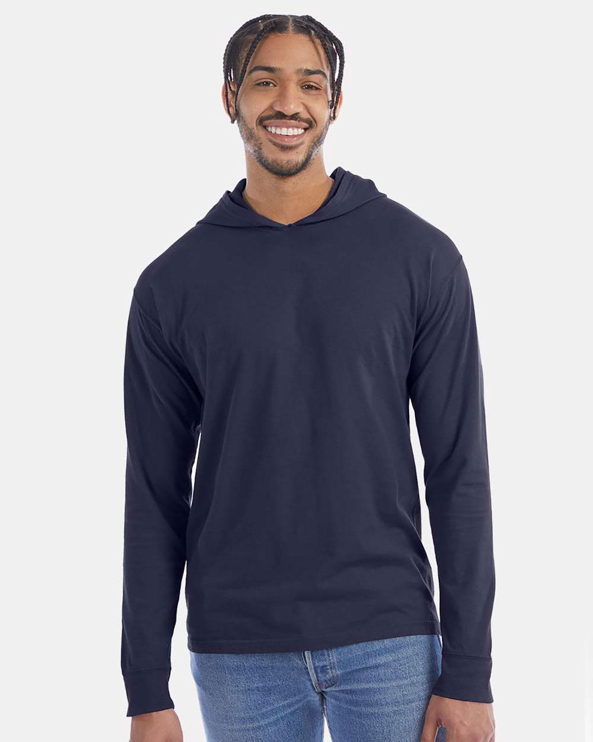 ComfortWash by Hanes GDH280 Unisex Garment-Dyed Jersey Hooded Long Sleeve T-Shirt