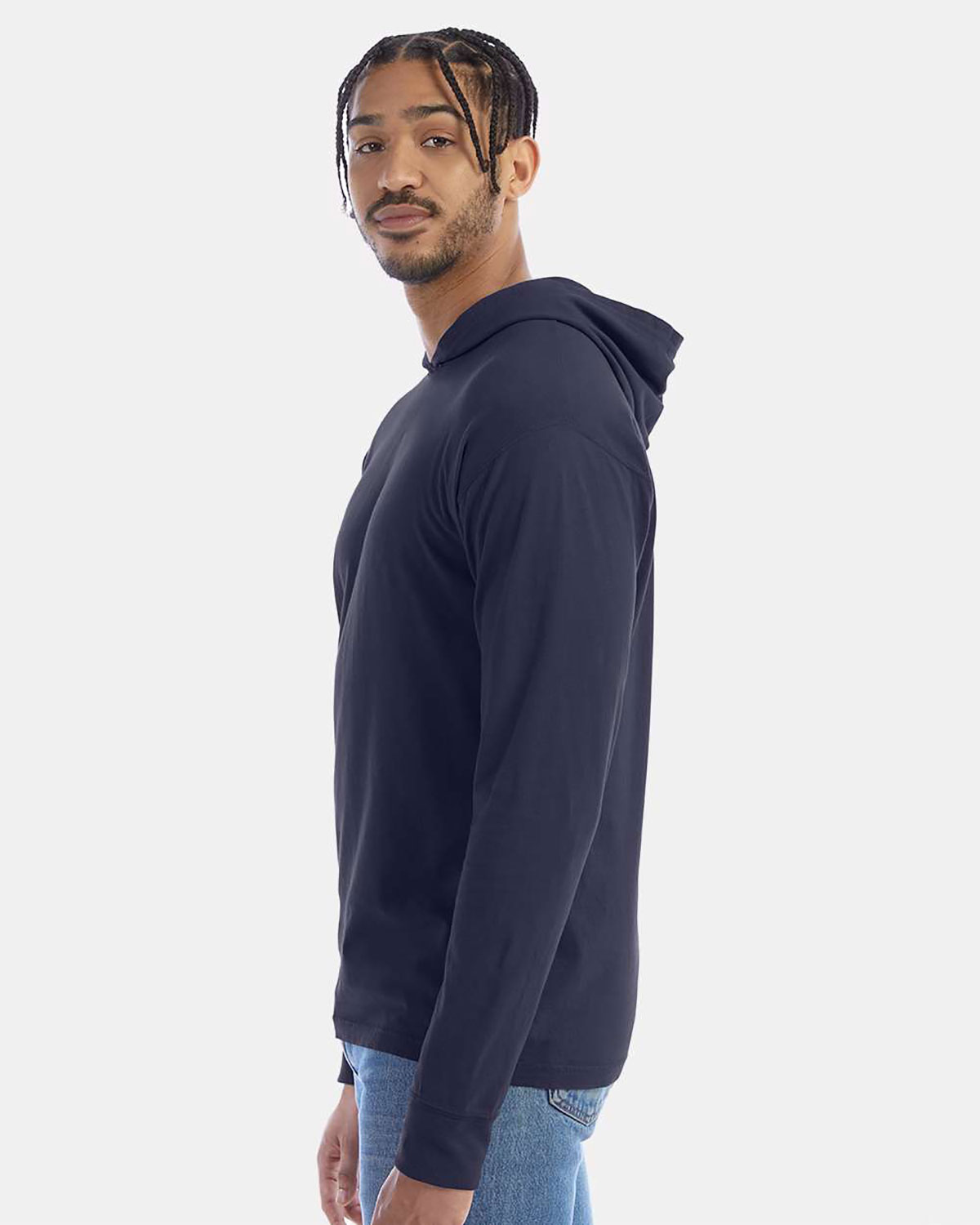 ComfortWash by Hanes GDH280 Unisex Garment-Dyed Jersey Hooded Long Sleeve T-Shirt view 3