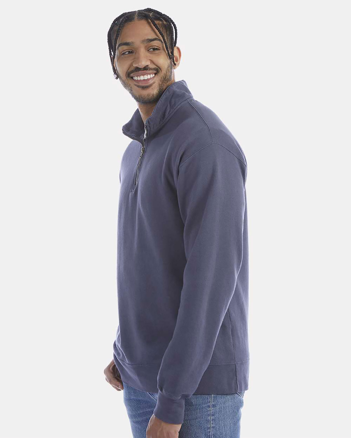 ComfortWash by Hanes GDH425 Unisex Garment-Dyed Quarter-Zip Sweatshirt view 3
