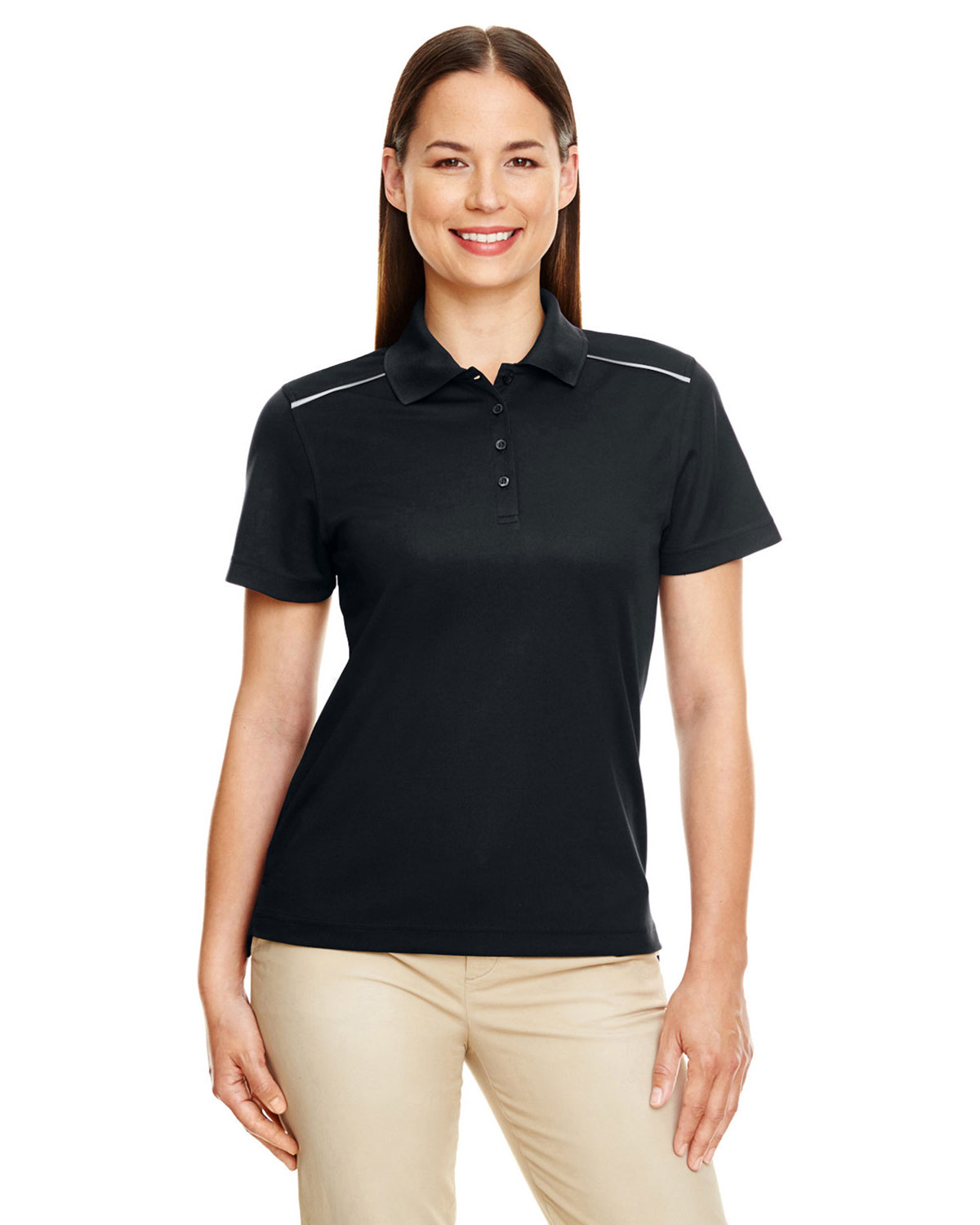 CORE365 78181R Women's Radiant Performance Piqu� Polo with Reflective Piping