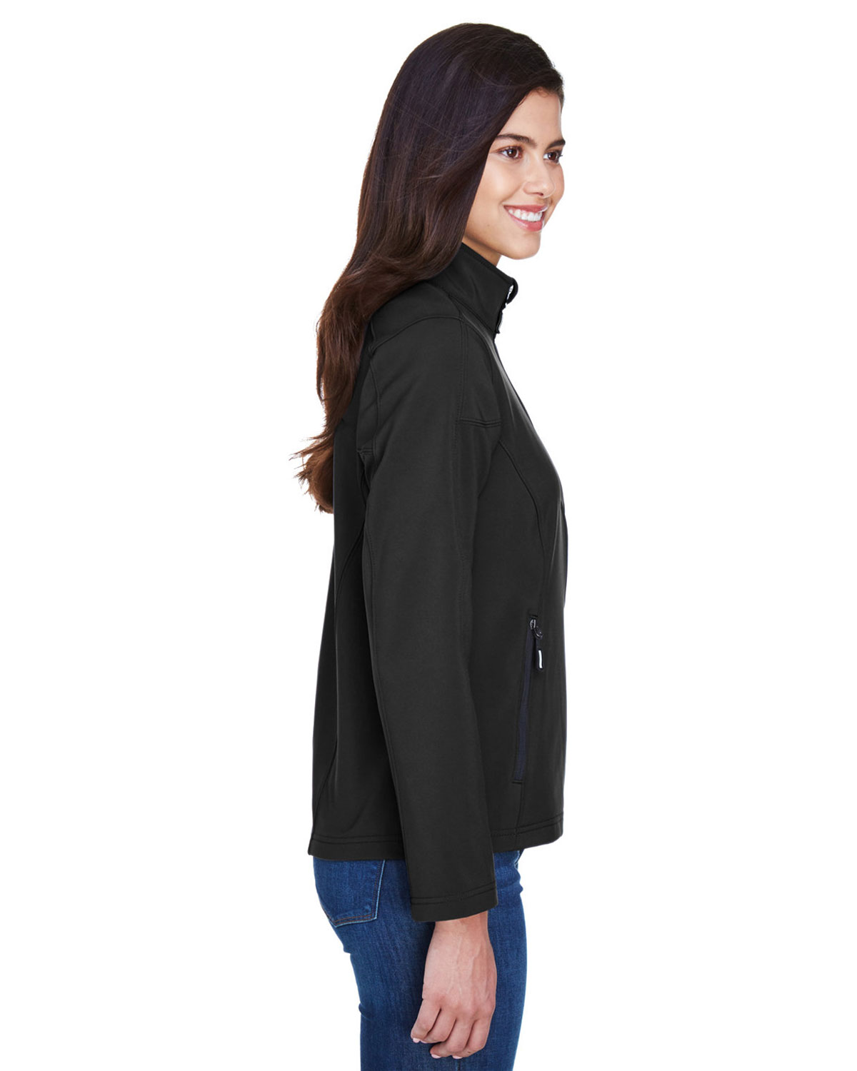 CORE365 78184 Women's Cruise Two-Layer Fleece Bonded Soft Shell Jacket view 3