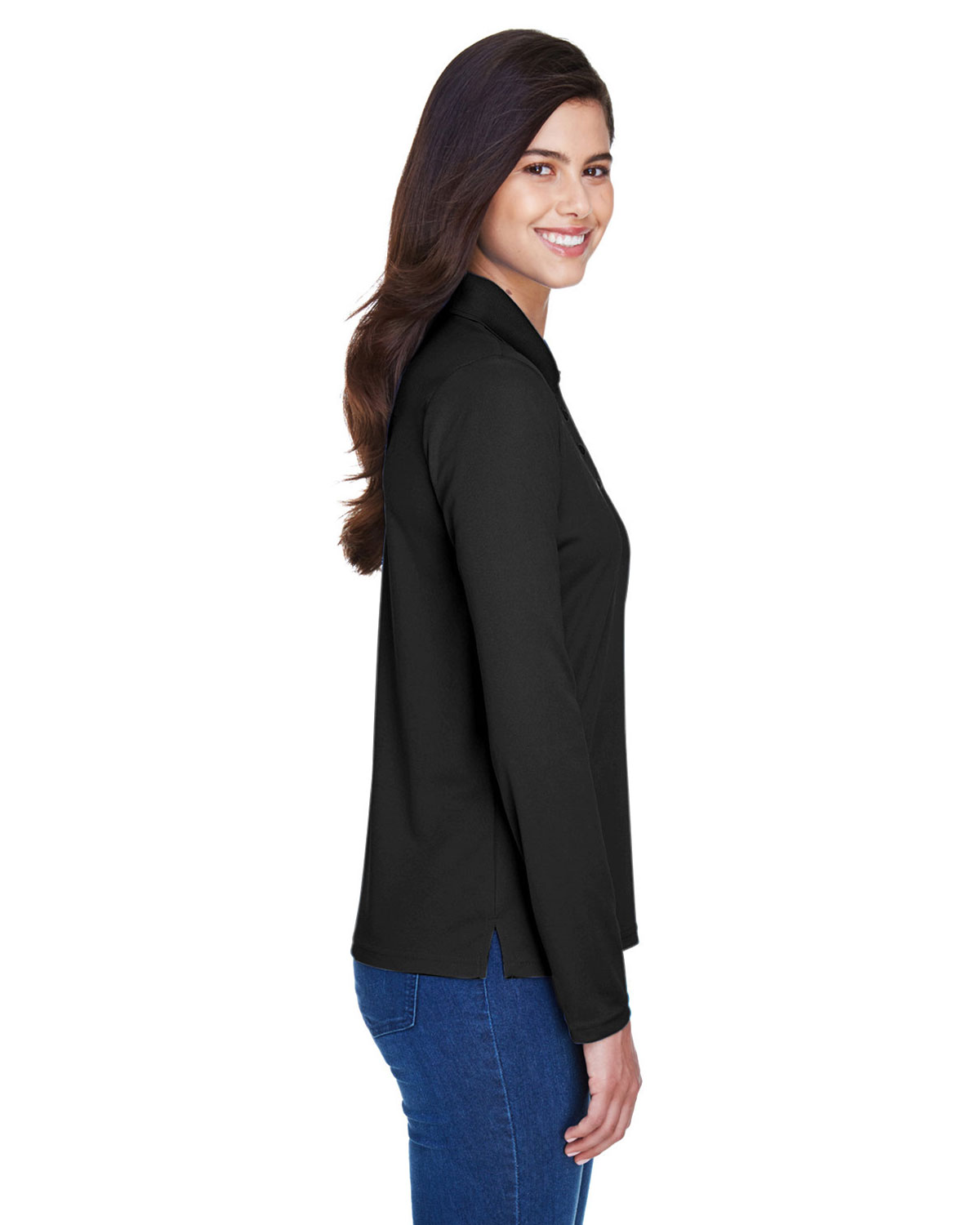 CORE365 78192 Women's Pinnacle Performance Long Sleeve Piqu� Polo view 3