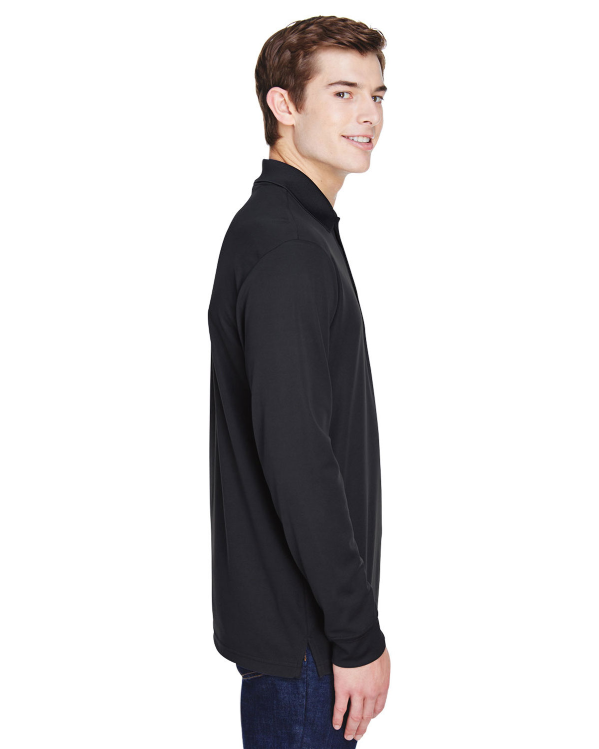 CORE365 88192P Men's Pinnacle Performance Long Sleeve Piqu� Polo with Pocket view 3