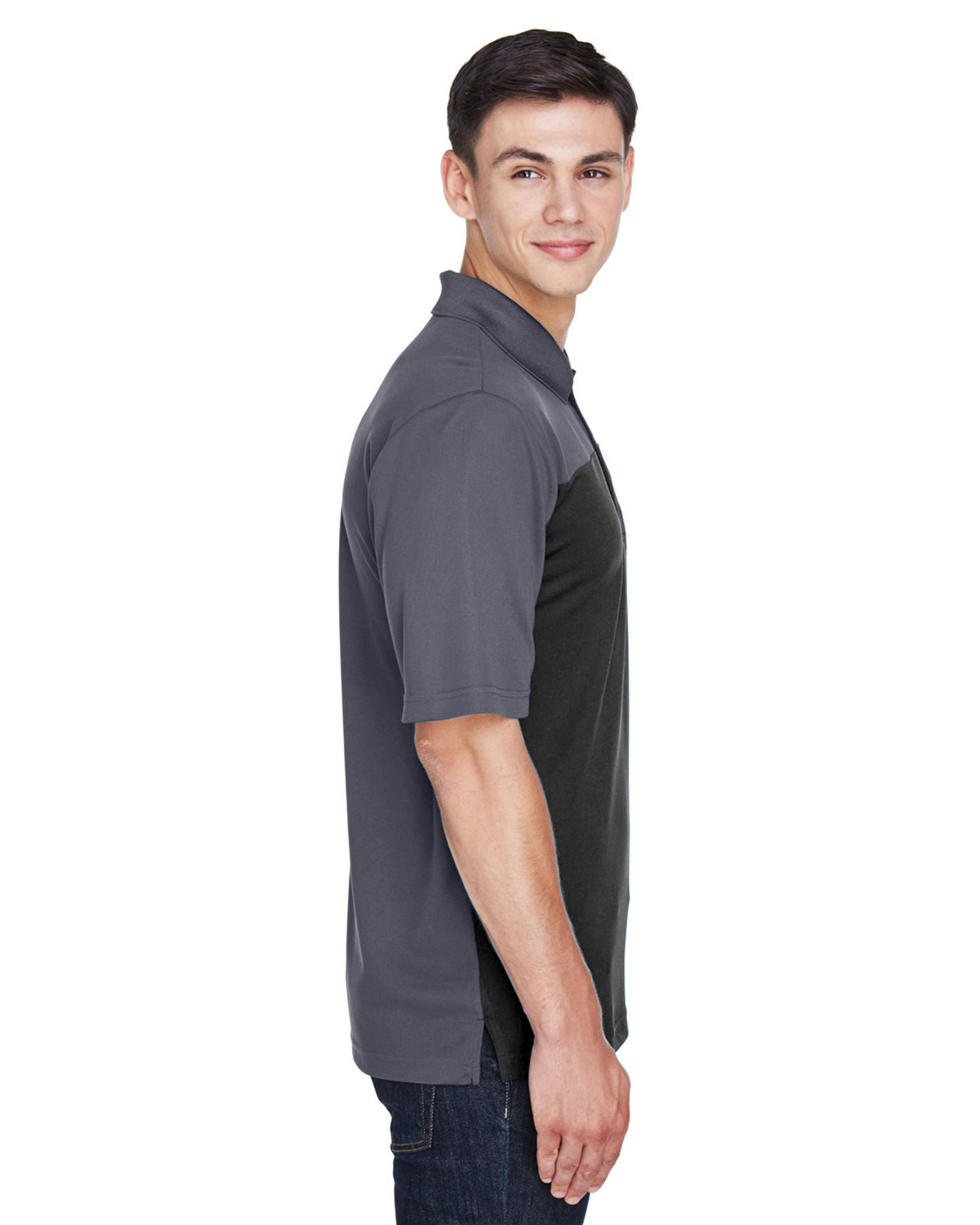 CORE365 CE101 Men's Balance Colorblock Performance Piqu� Polo view 3