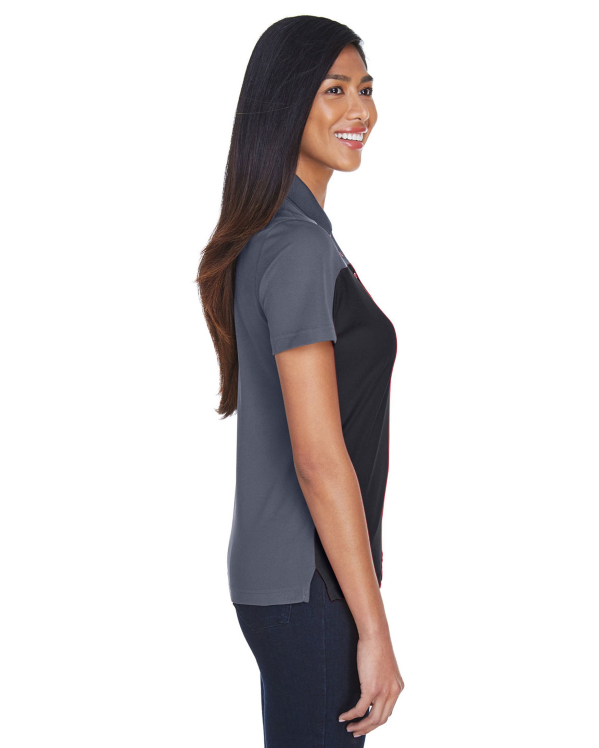 CORE365 CE101W Women's Balance Colorblock Performance Piqu� Polo view 3