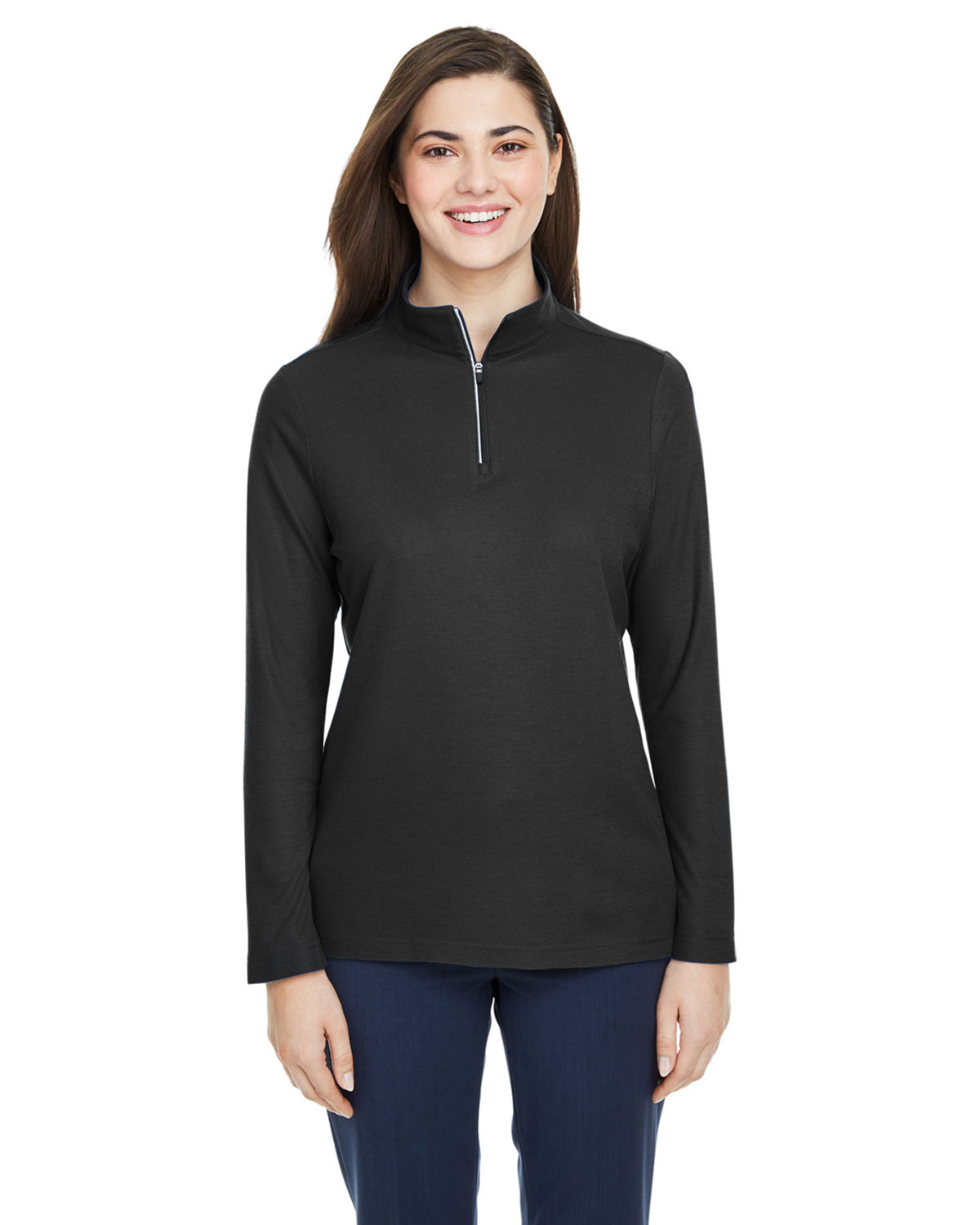 CORE365 CE405W Women's Fusion ChromaSoft� Pique Quarter-Zip Pullover