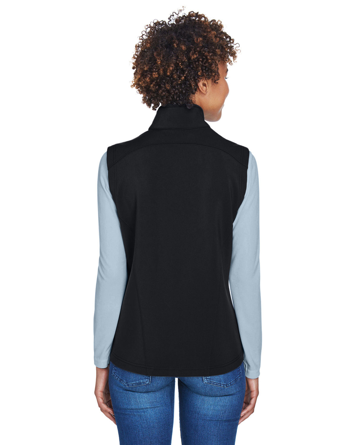 CORE365 CE701W Women's Cruise Two-Layer Fleece Bonded Soft�Shell Vest view 2