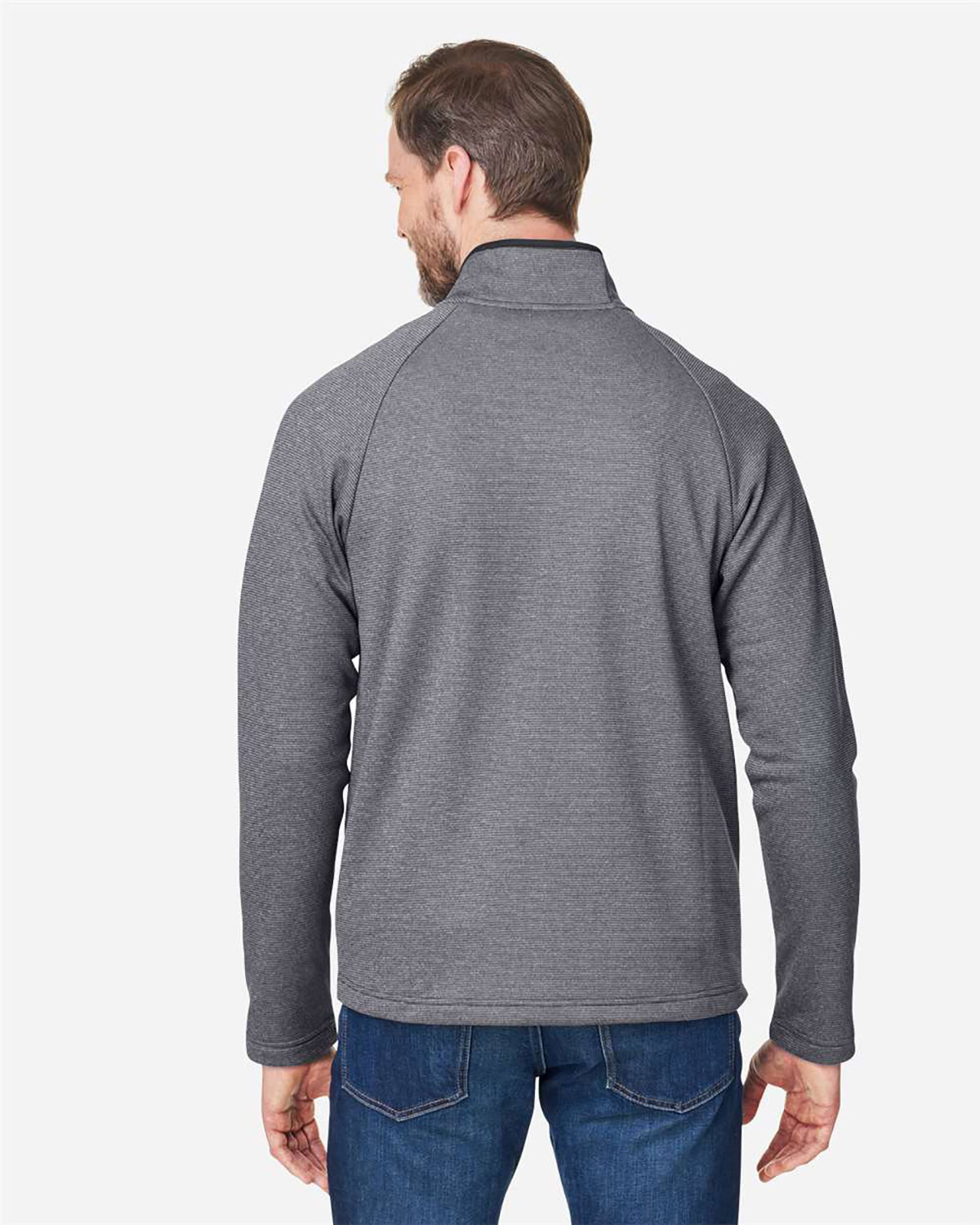 CORE365 CE72 Men's Venture Heathered Stripe Full-Zip Jacket view 2
