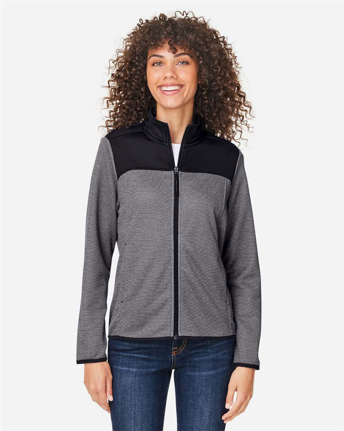 CORE365 CE74W Women's Venture Heathered Stripe Hybrid Jacket