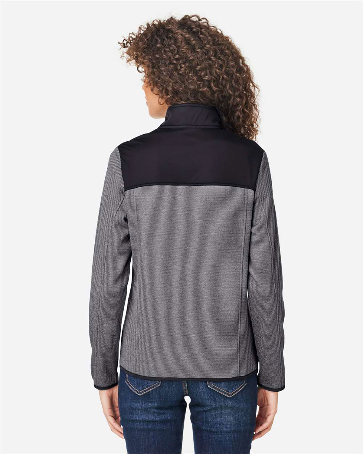 CORE365 CE74W Women's Venture Heathered Stripe Hybrid Jacket view 2