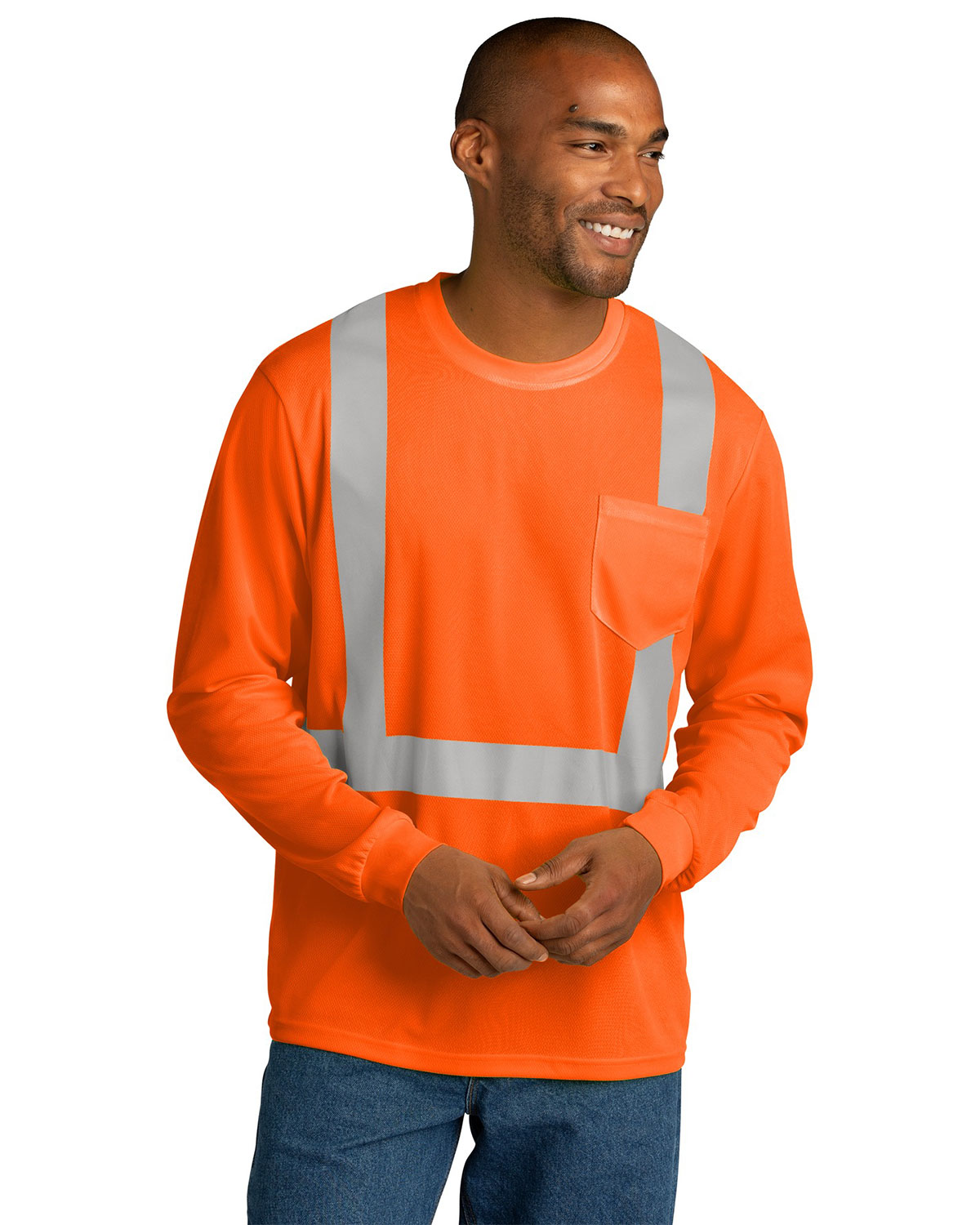 CornerStone CS201 ANSI 107 Class 2 Mesh Long Sleeve Tee