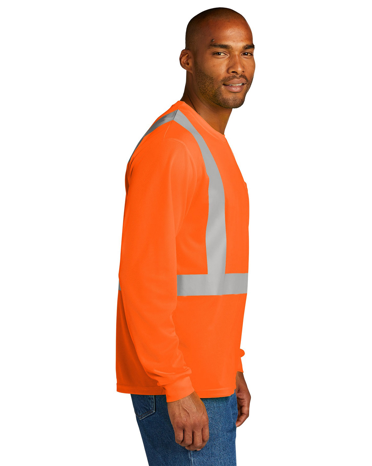 CornerStone CS201 ANSI 107 Class 2 Mesh Long Sleeve Tee view 3