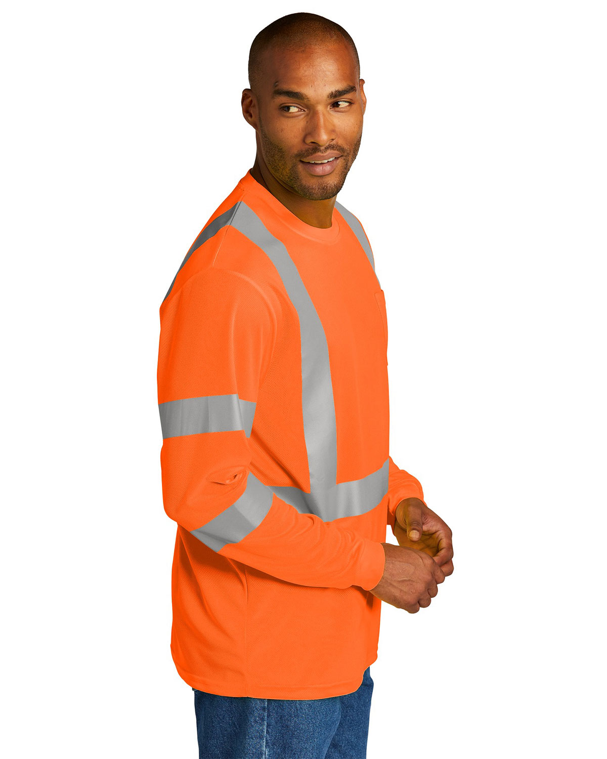 CornerStone CS203 ANSI 107 Class 3 Mesh Long Sleeve Tee view 3