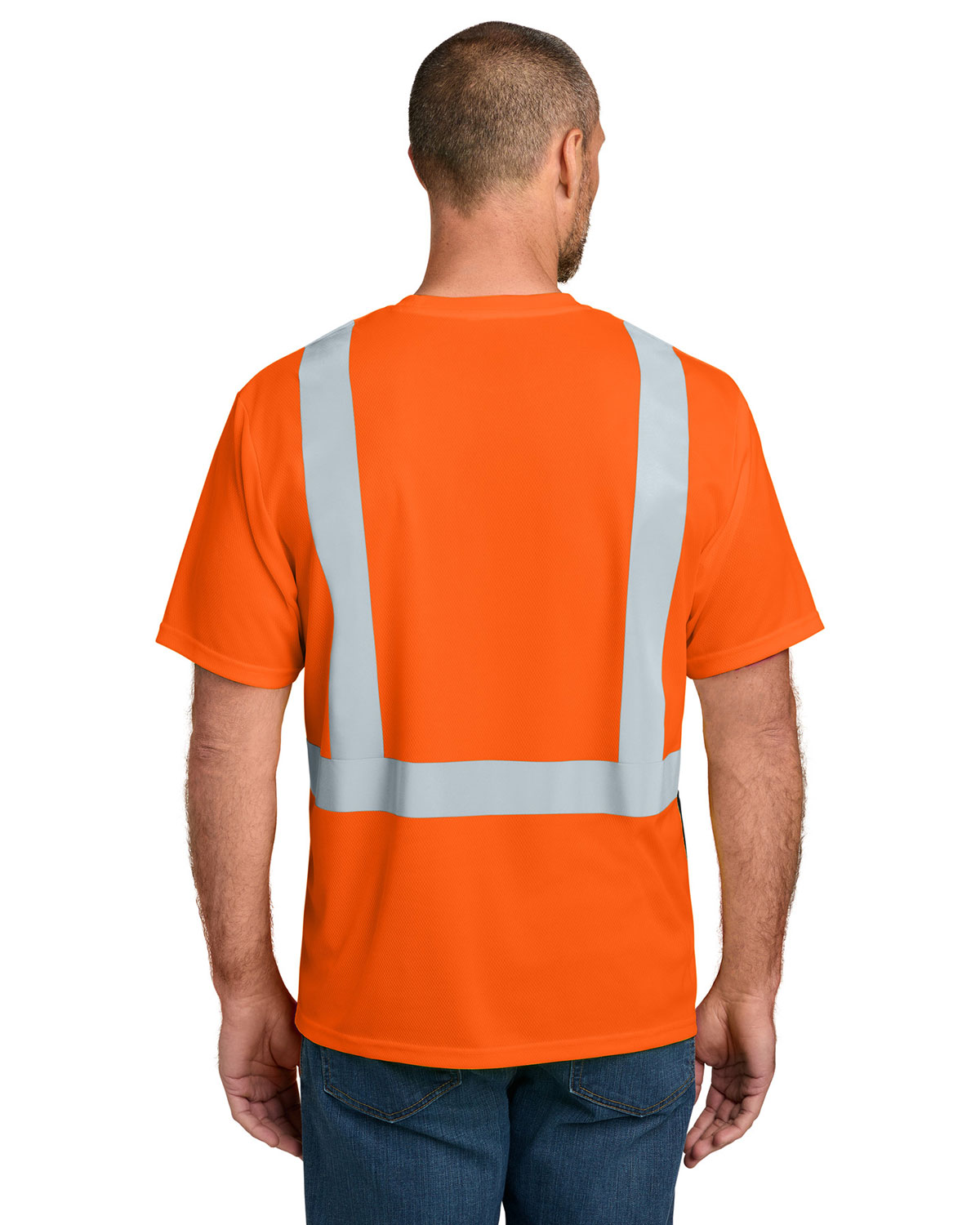 CornerStone CS205 ANSI 107 Class 2 Short Sleeve Mesh Blocked Tee view 2