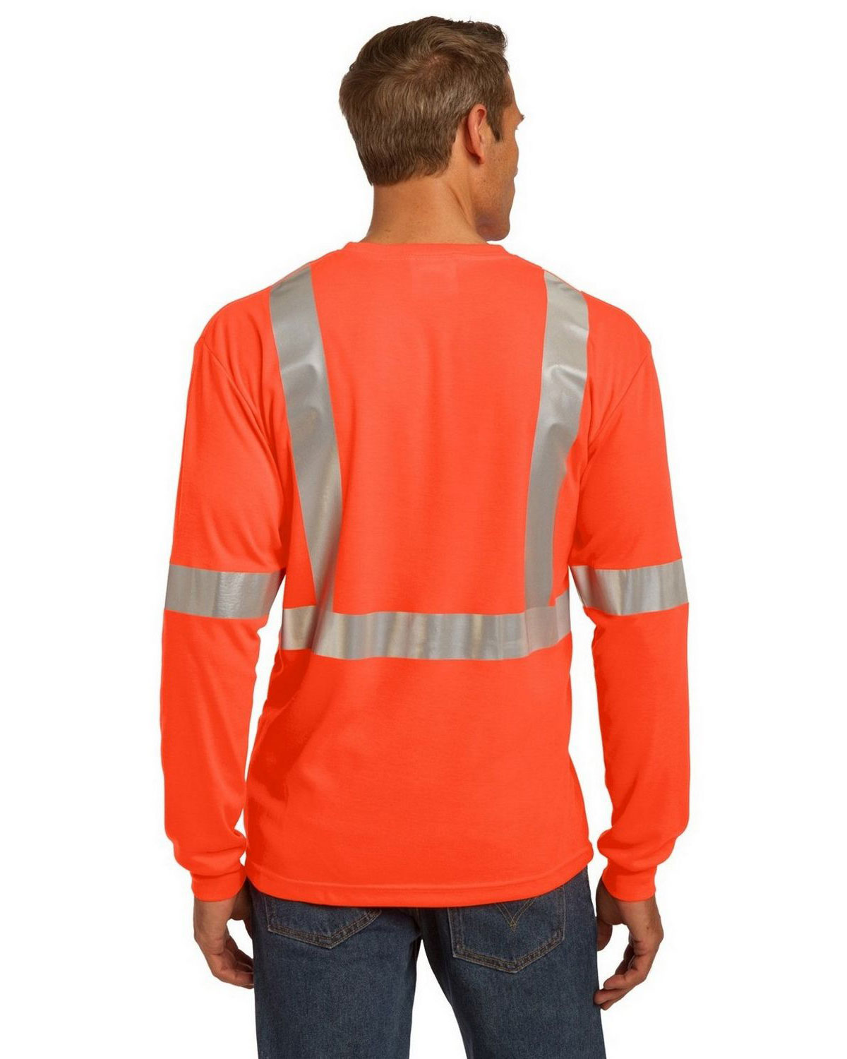 CornerStone CS401LS ANSI 107 Class 2 Long Sleeve Safety T-Shirt view 2