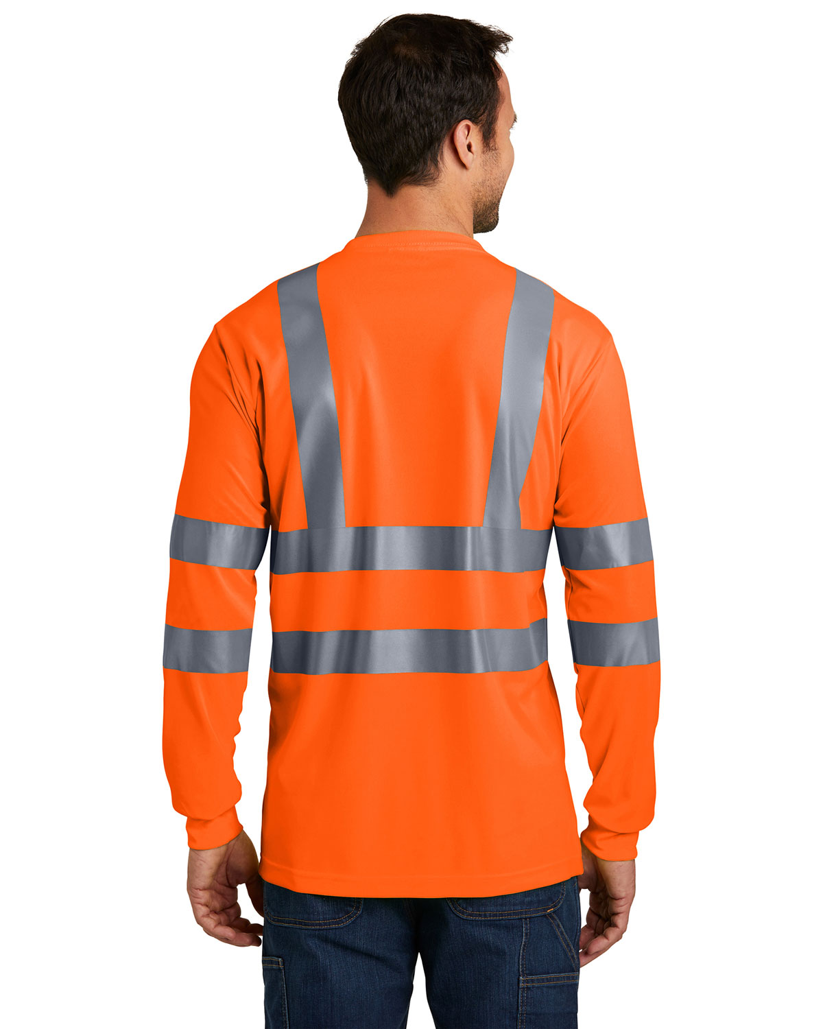 CornerStone CS409 ANSI 107 Class 3 Long Sleeve Snag-Resistant Reflective T-Shirt view 2