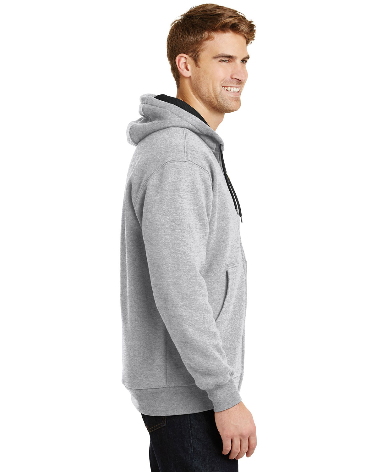 CornerStone CS620 Heavyweight Full-Zip Hooded Sweatshirt with Thermal Lining view 3