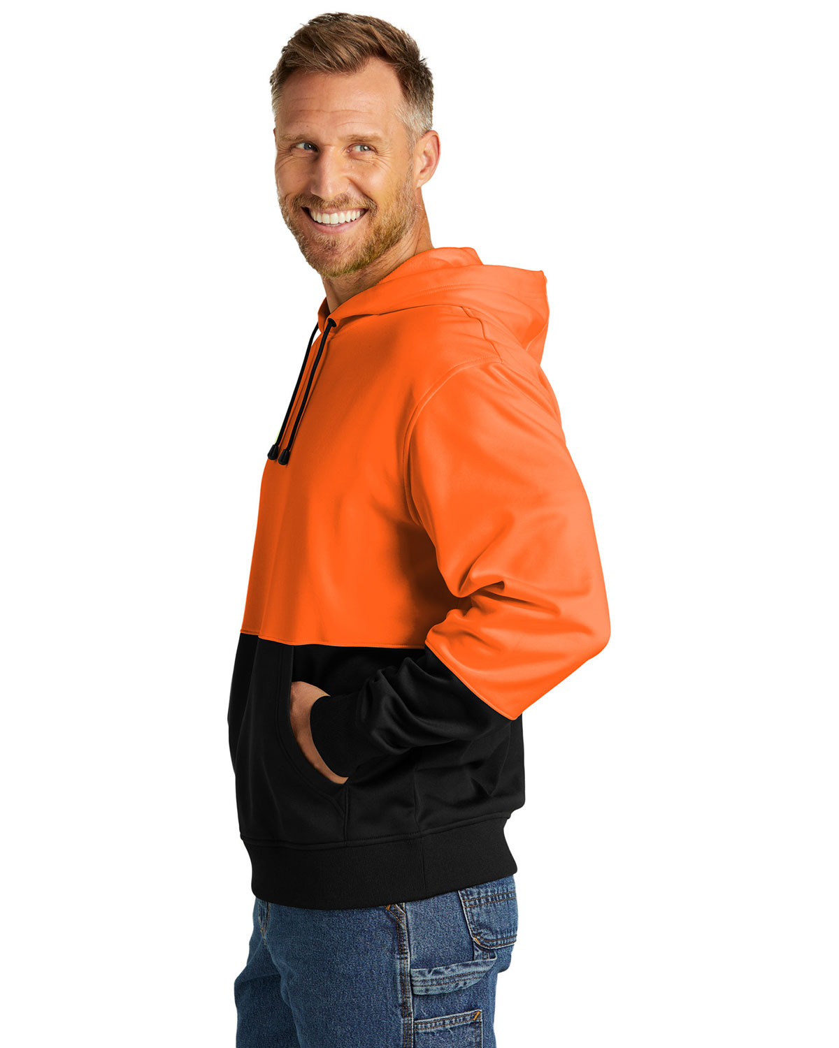 CornerStone CSF01 Enhanced Visibility Fleece Pullover Hoodie view 3