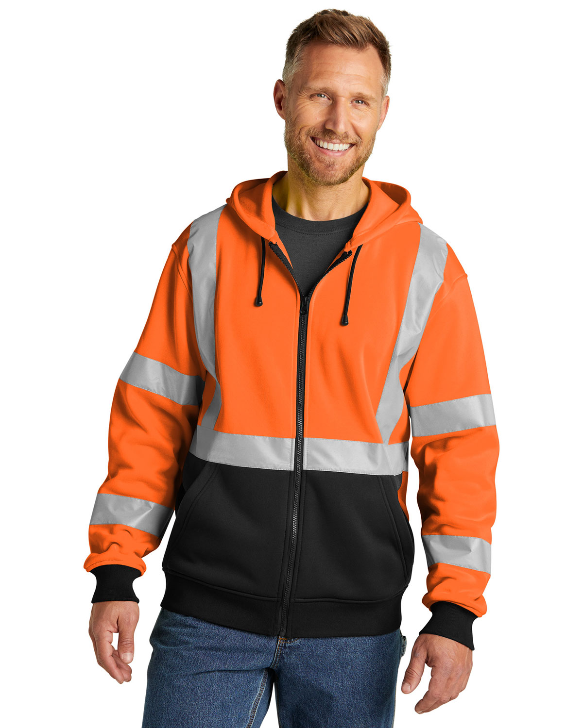 CornerStone CSF300 A107 Class 3 Heavy-Duty Fleece Full-Zip Hoodie